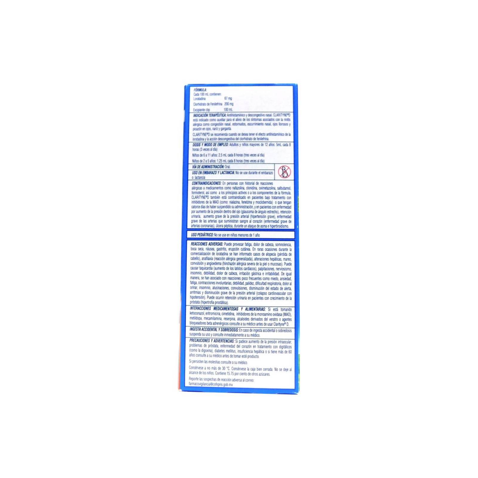 Clarityne D Caja Con Frasco Con 60 mL y Dosificador 