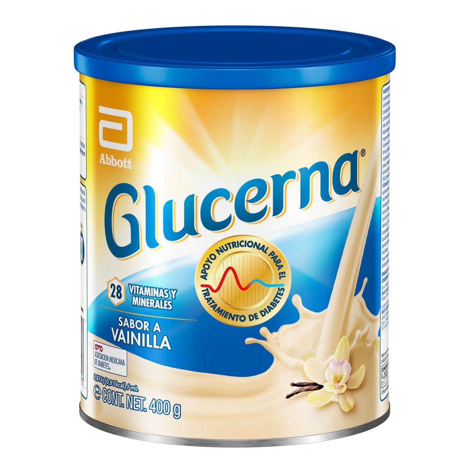 Glucerna Alimentación Especializada Para Diabéticos Sabor Vainilla Lata Con 400g 