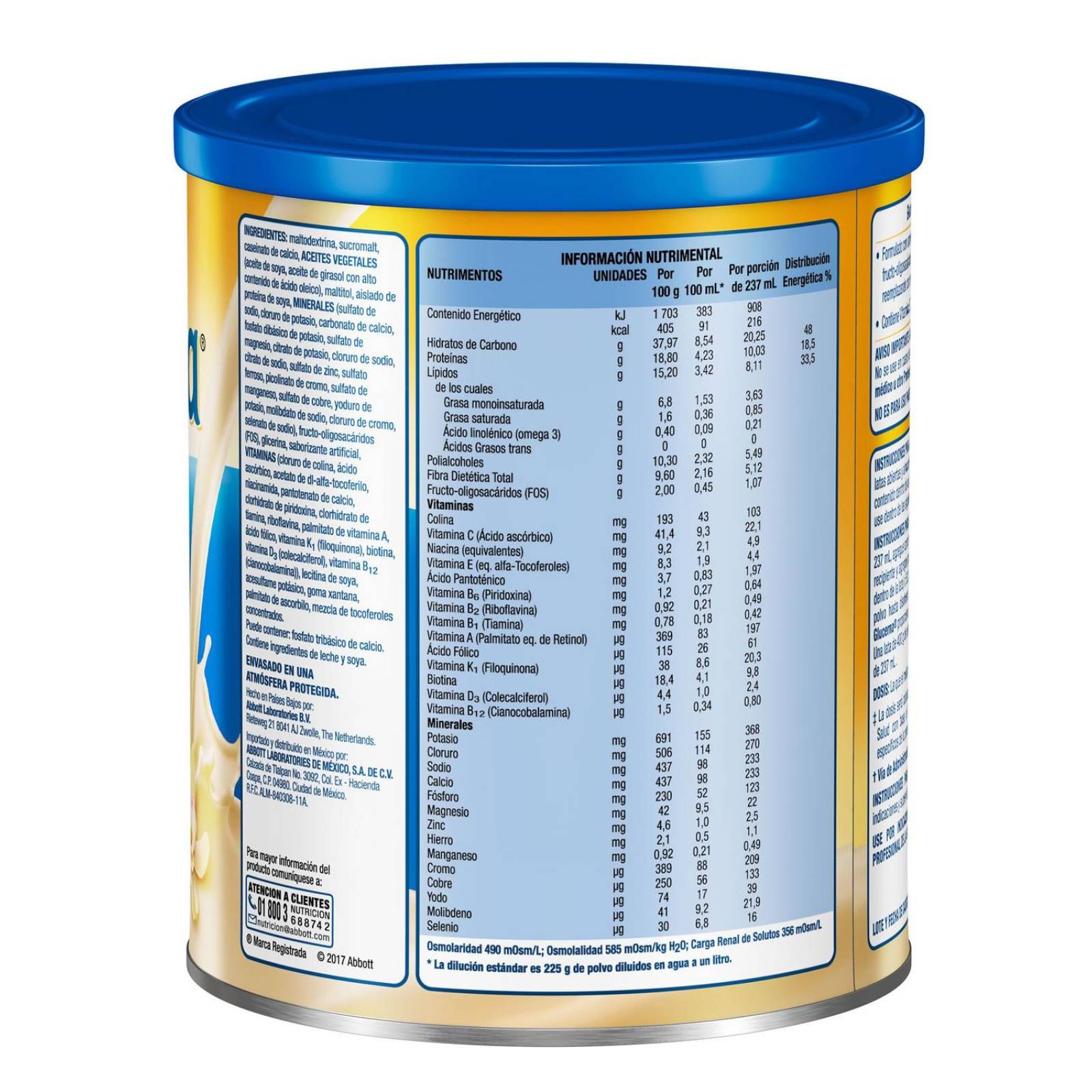 Glucerna Alimentación Especializada Para Diabéticos Sabor Vainilla Lata Con 400g 