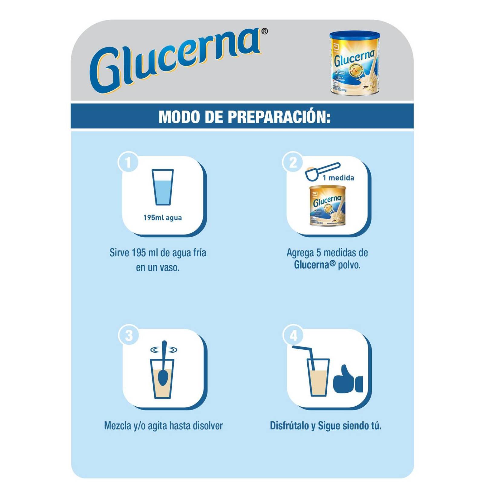Glucerna Alimentación Especializada Para Diabéticos Sabor Vainilla Lata Con 400g 