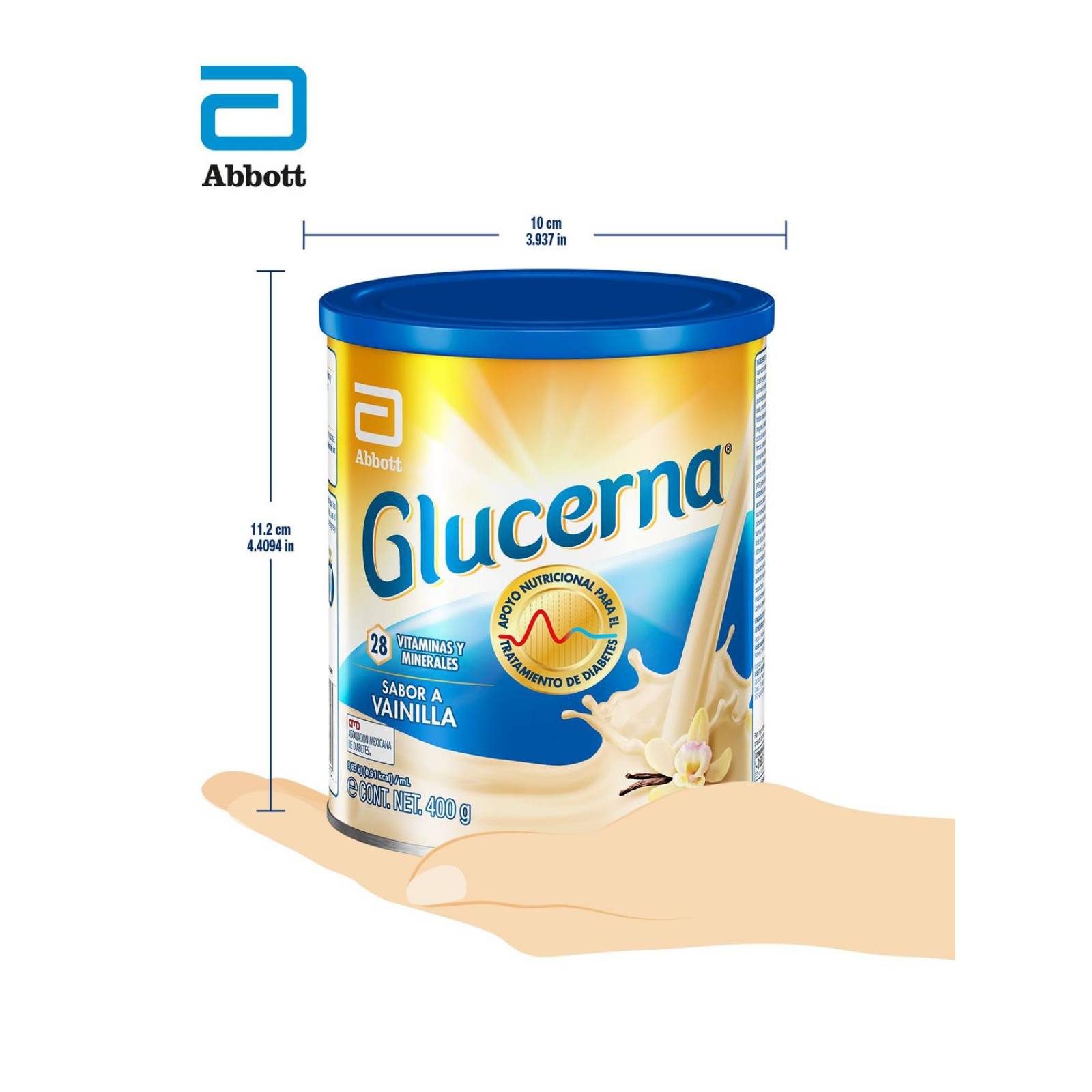 Glucerna Alimentación Especializada Para Diabéticos Sabor Vainilla Lata Con 400g 