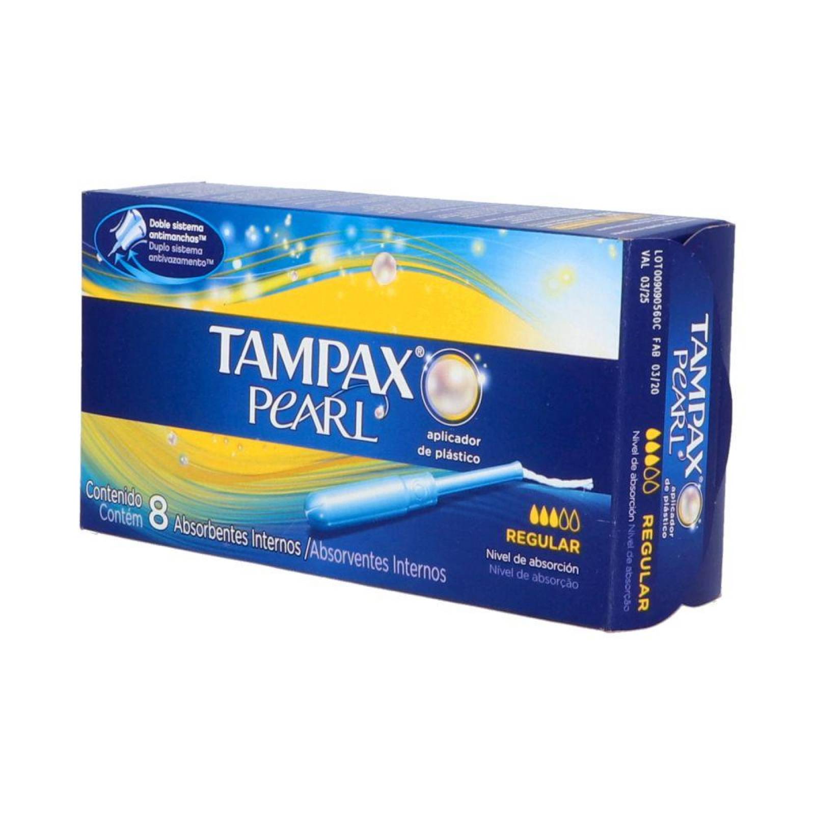 Tampax Pearl Caja Con 8 Tampones con Aplicador 
