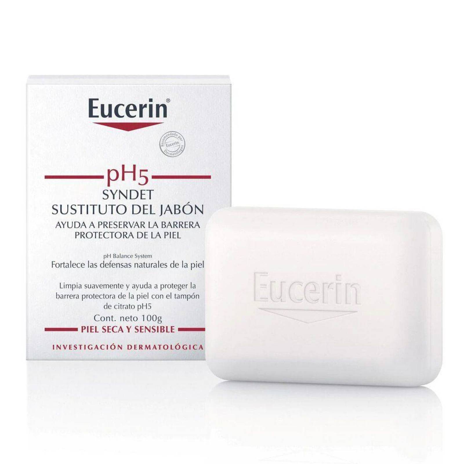 Eucerin PH5 Syndet Sustituto De Jabón Piel Sensible Caja Con Barra Con 100 g 