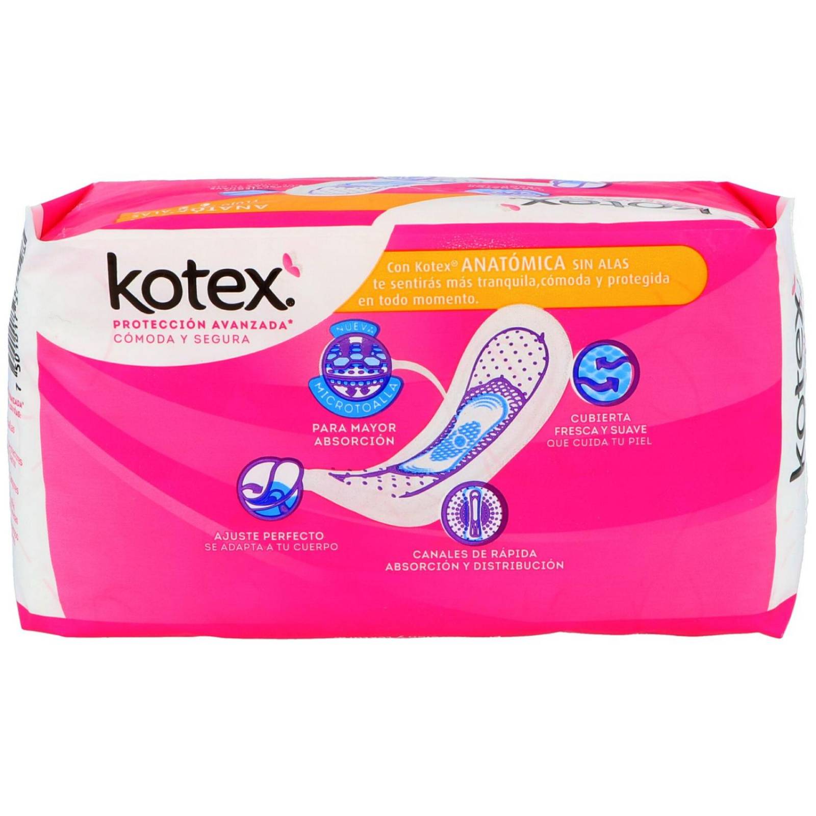 Toallas Sanitarias Kotex Protección Avanzada Sin Alas Empaque Con 10 Piezas 