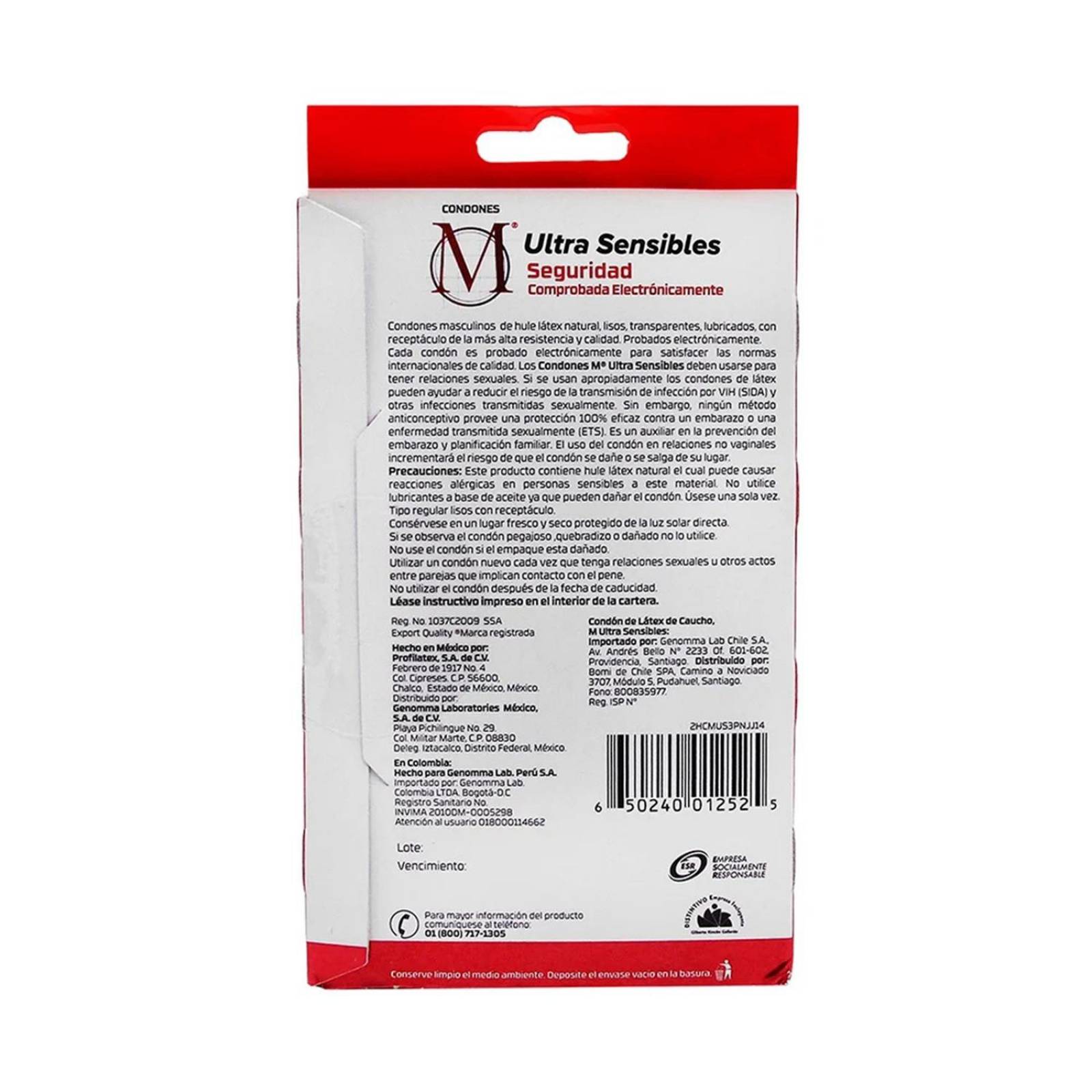 M Force Ultra Sensibles Caja Con 3 Condones 