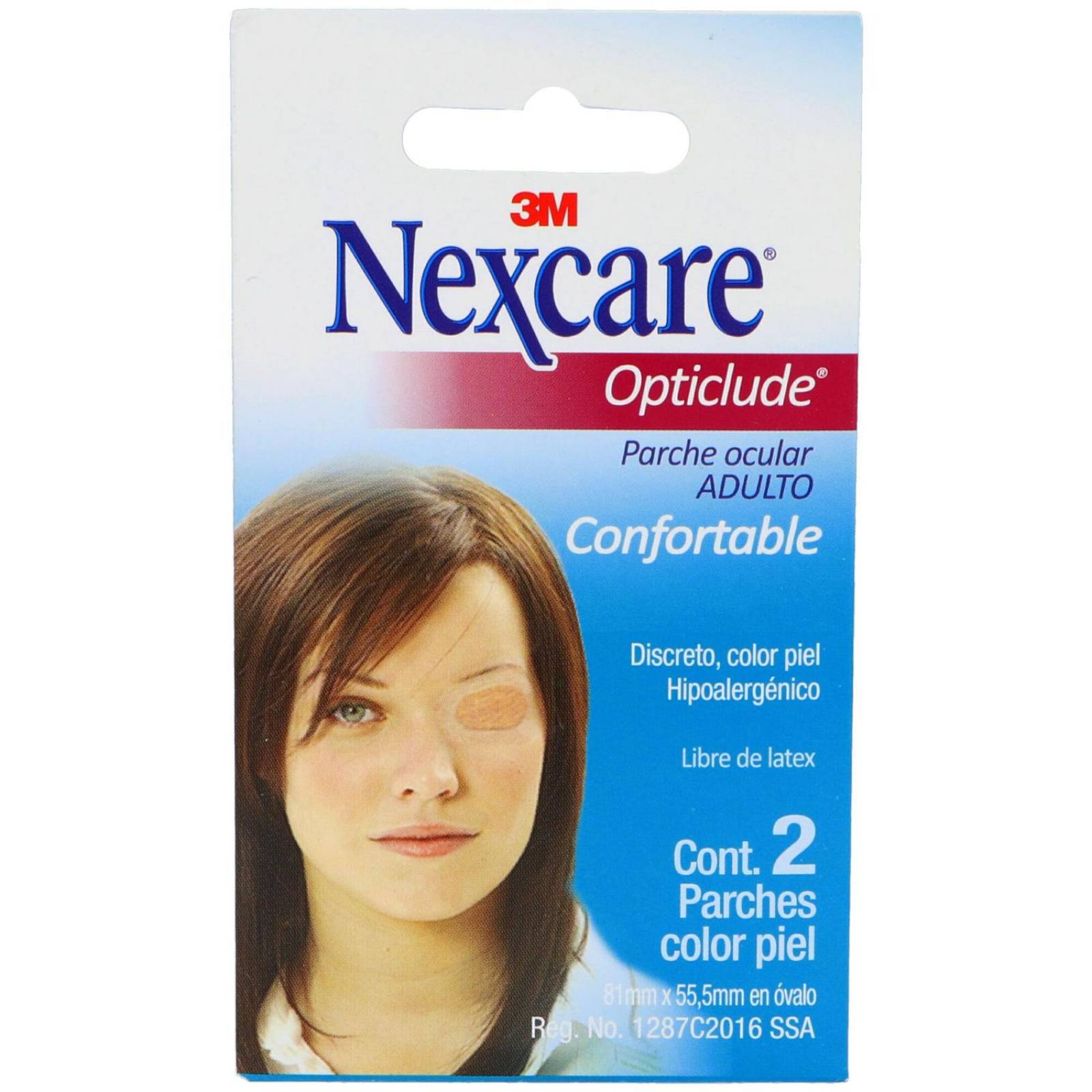 Parche Ocular Adulto Nexcare Opticlude Empaque Con 2 Piezas Color Piel 