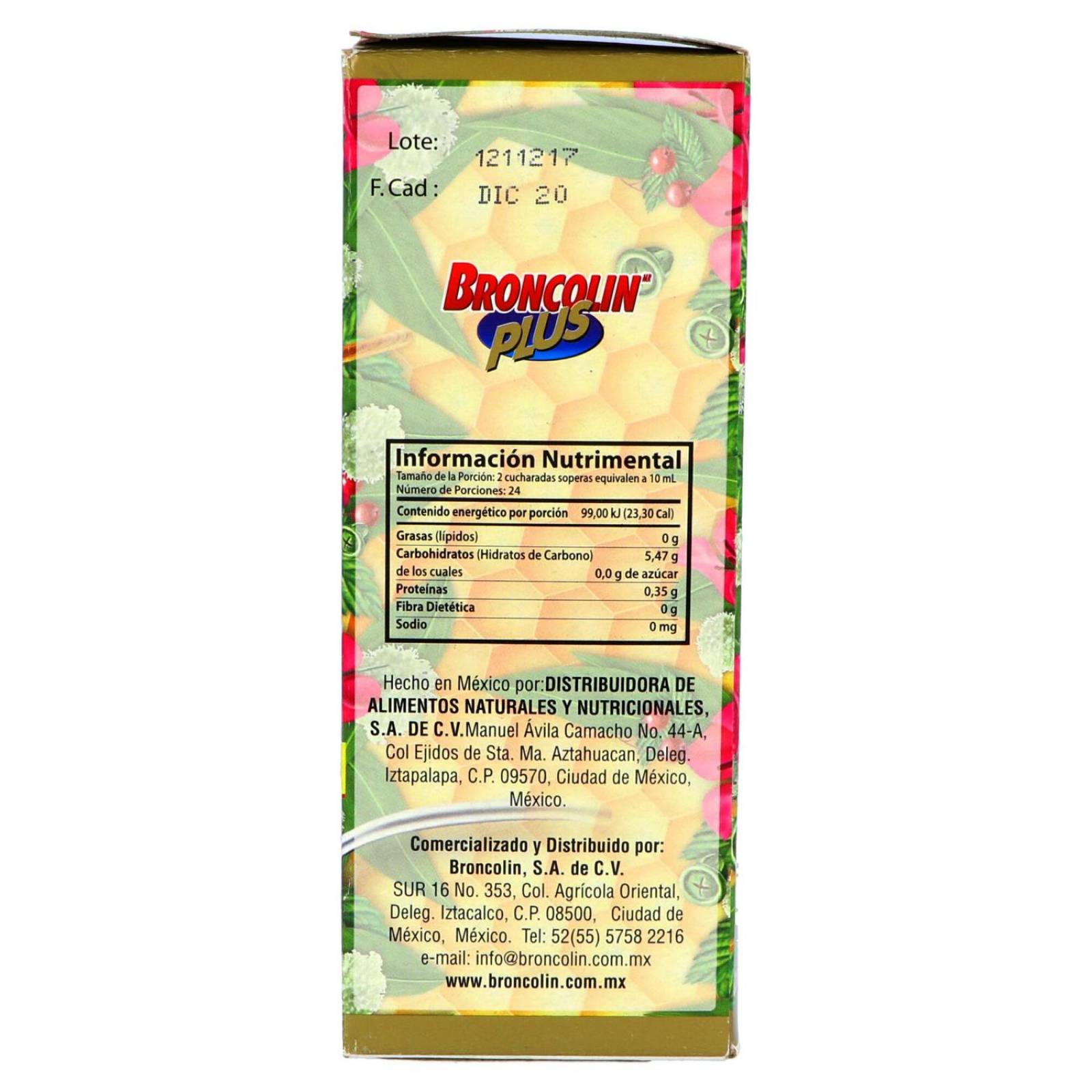 Broncolin Plus Jarabe Caja Con Frasco Con 240 Ml 