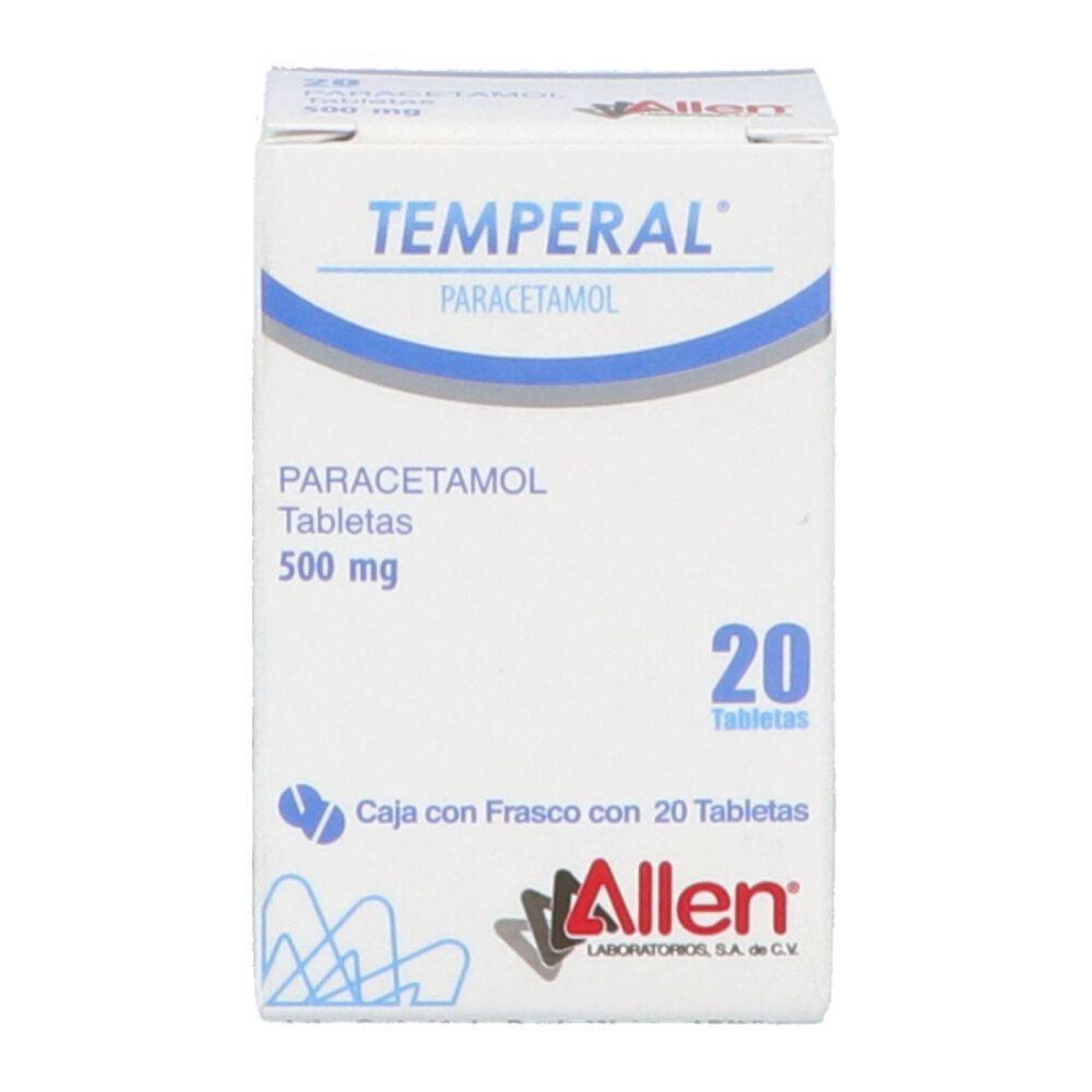 Temperal 500 Mg Caja Con Frasco Con 20 Tabletas 