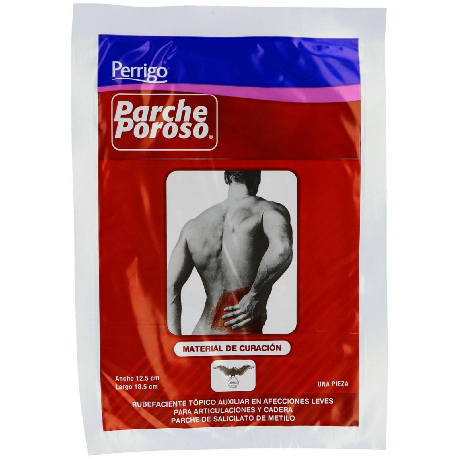 Parche Poroso Perrigo 12.5 cm x 18.5 cm Empaque Con 1 Pieza 