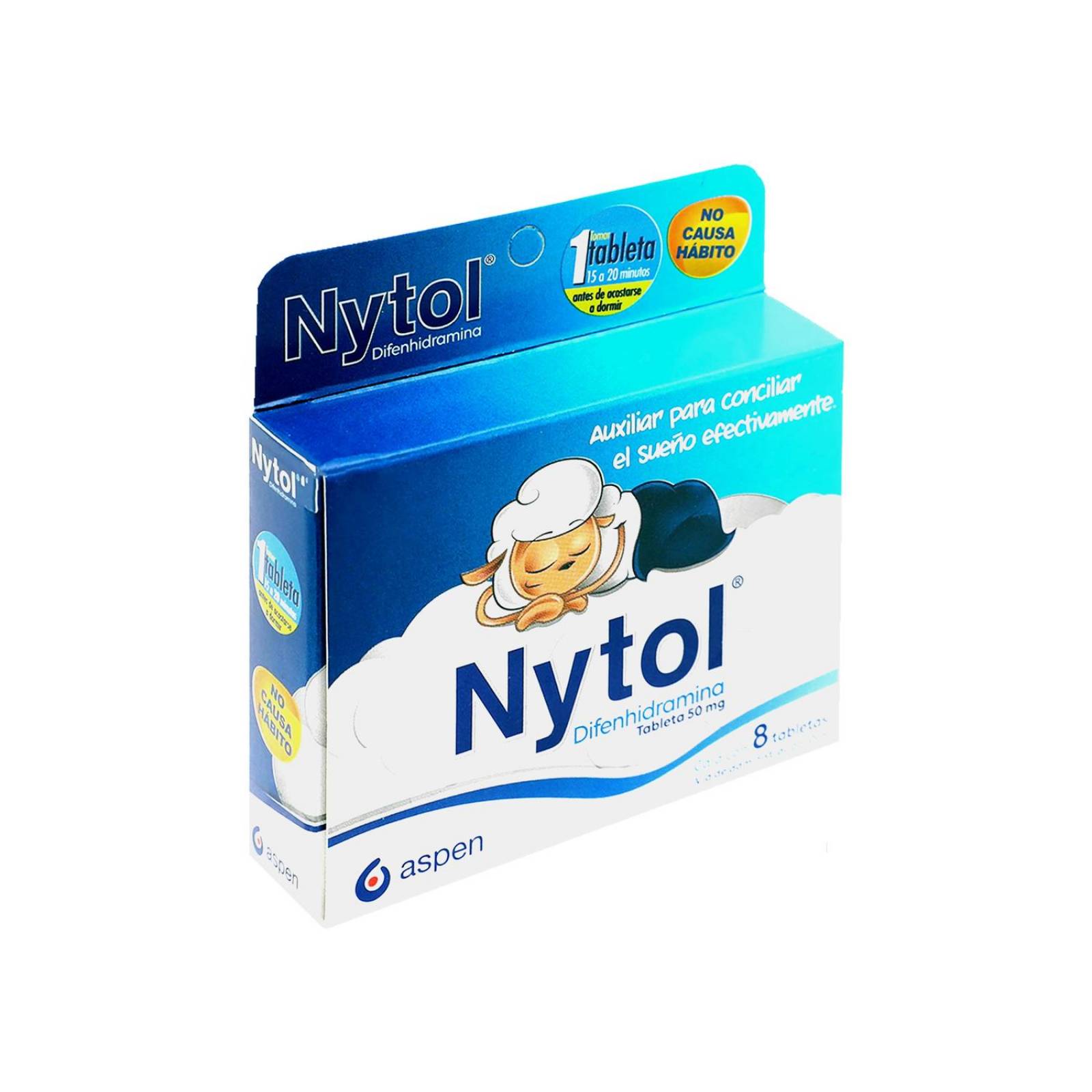 Nytol 50 mg Caja Con 8 Tabletas. 