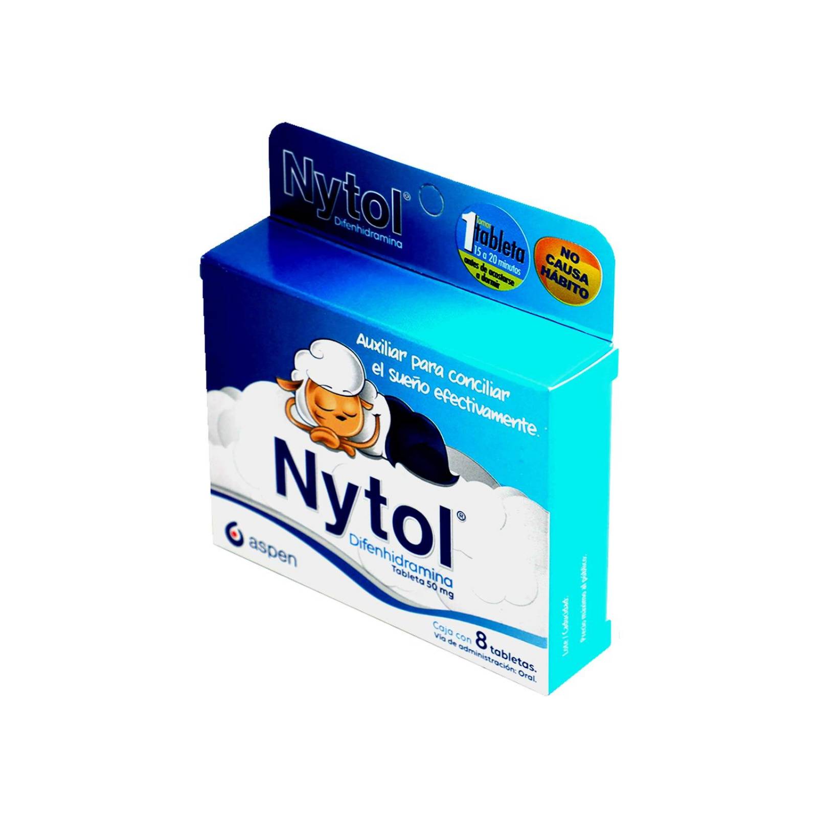 Nytol 50 mg Caja Con 8 Tabletas. 