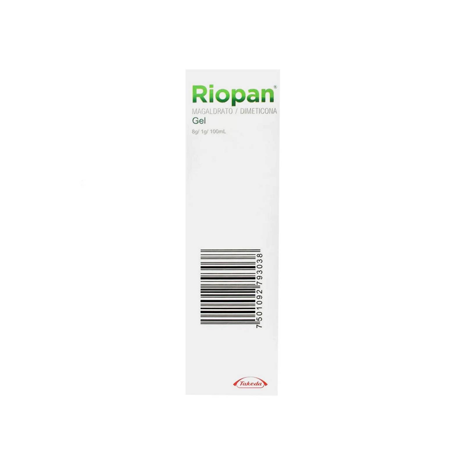 Riopan Gel 8 mg / 1 mg /100 mL Caja Con Frasco Con 250 mL 