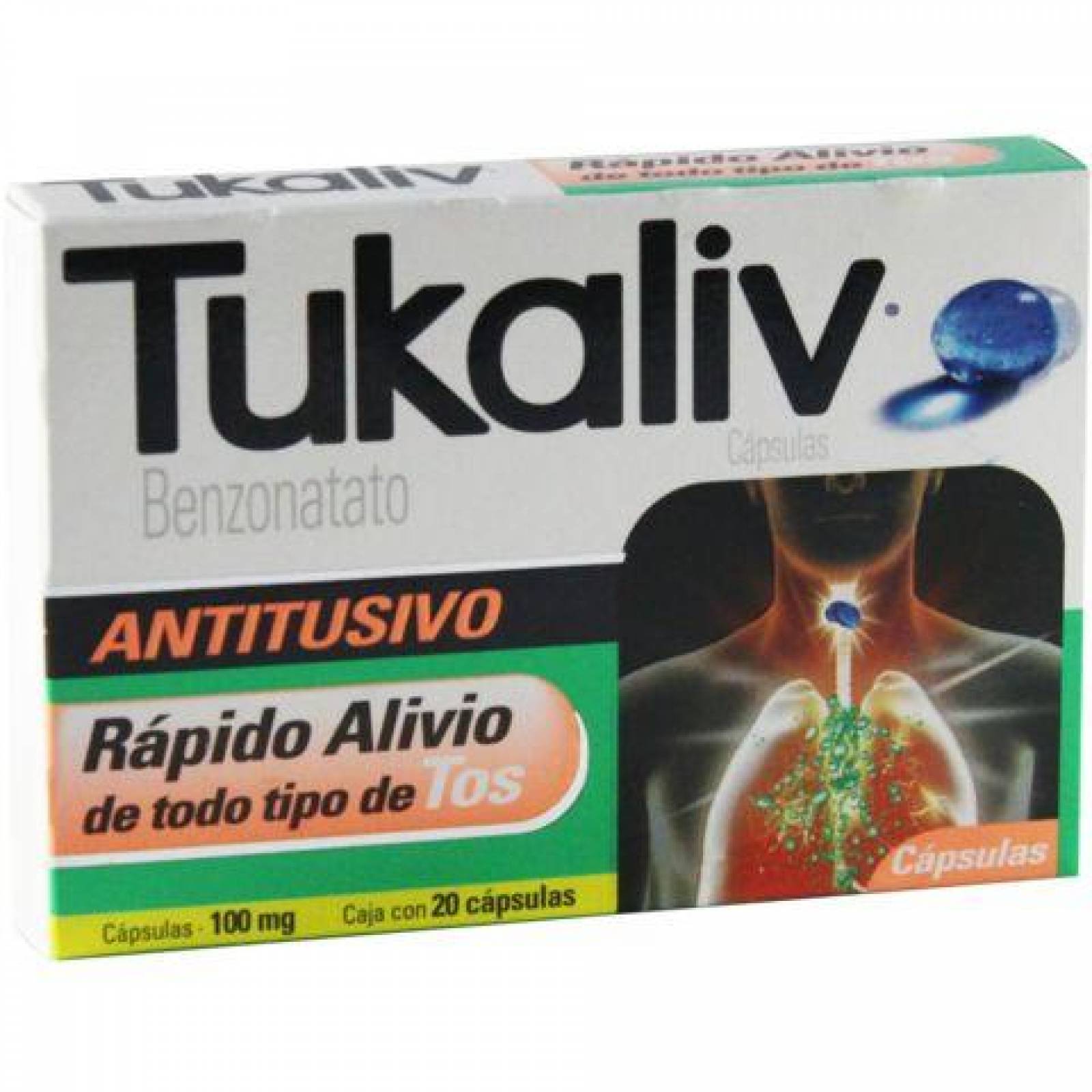 Tukaliv 100 mg Caja Con 20 cápsulas 