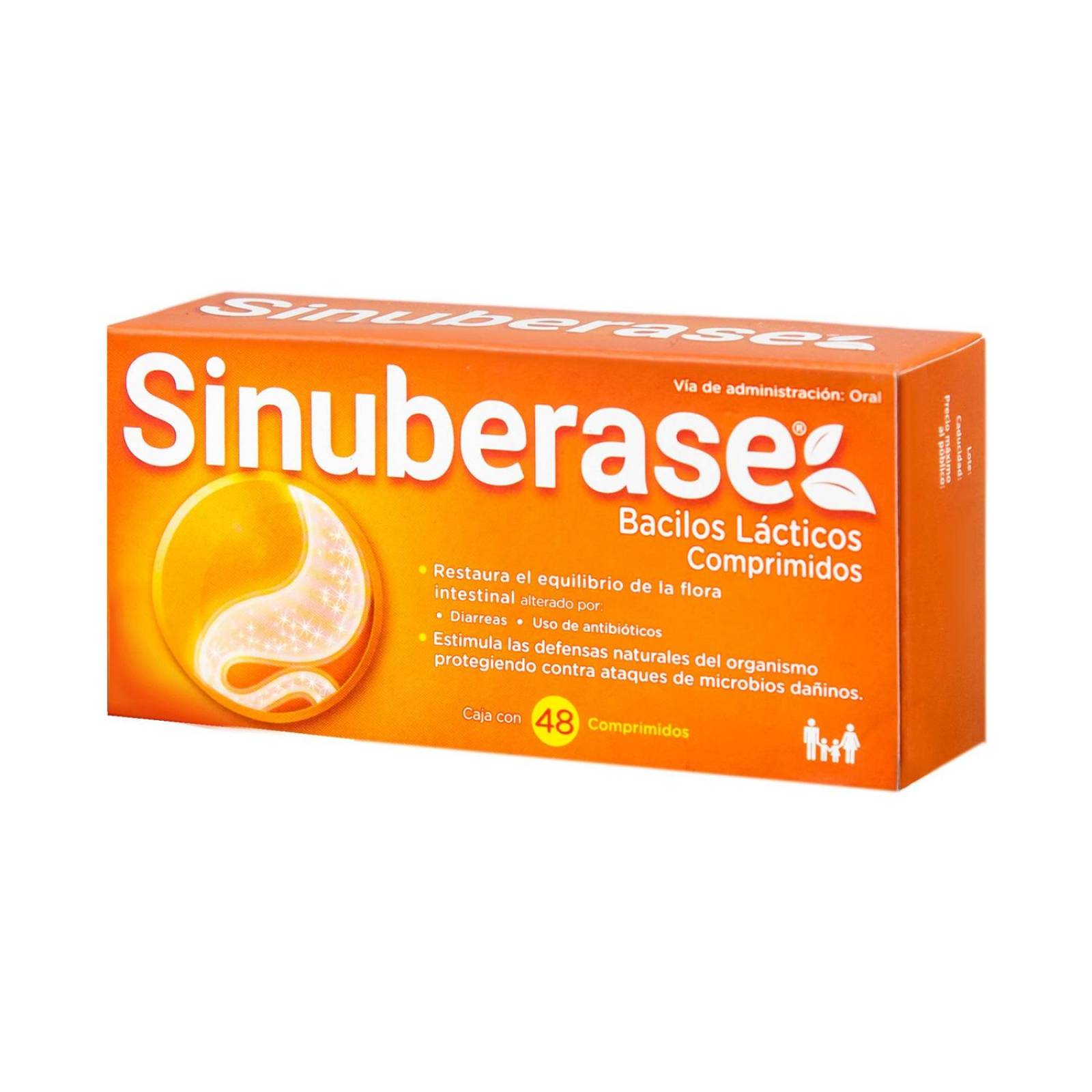 Sinuberase Caja Con 48 Comprimidos 