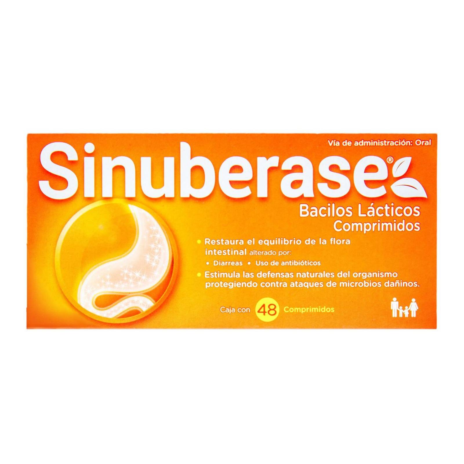Sinuberase Caja Con 48 Comprimidos 
