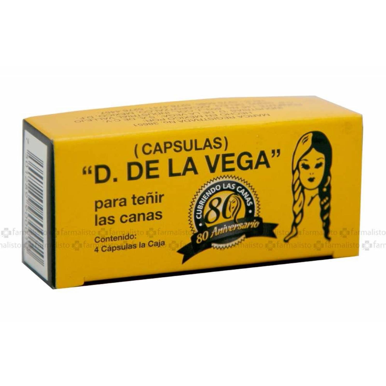 D DE LA VEGA CAJA CON 4 CÁPSULAS PARA TEÑIR LAS CANAS 