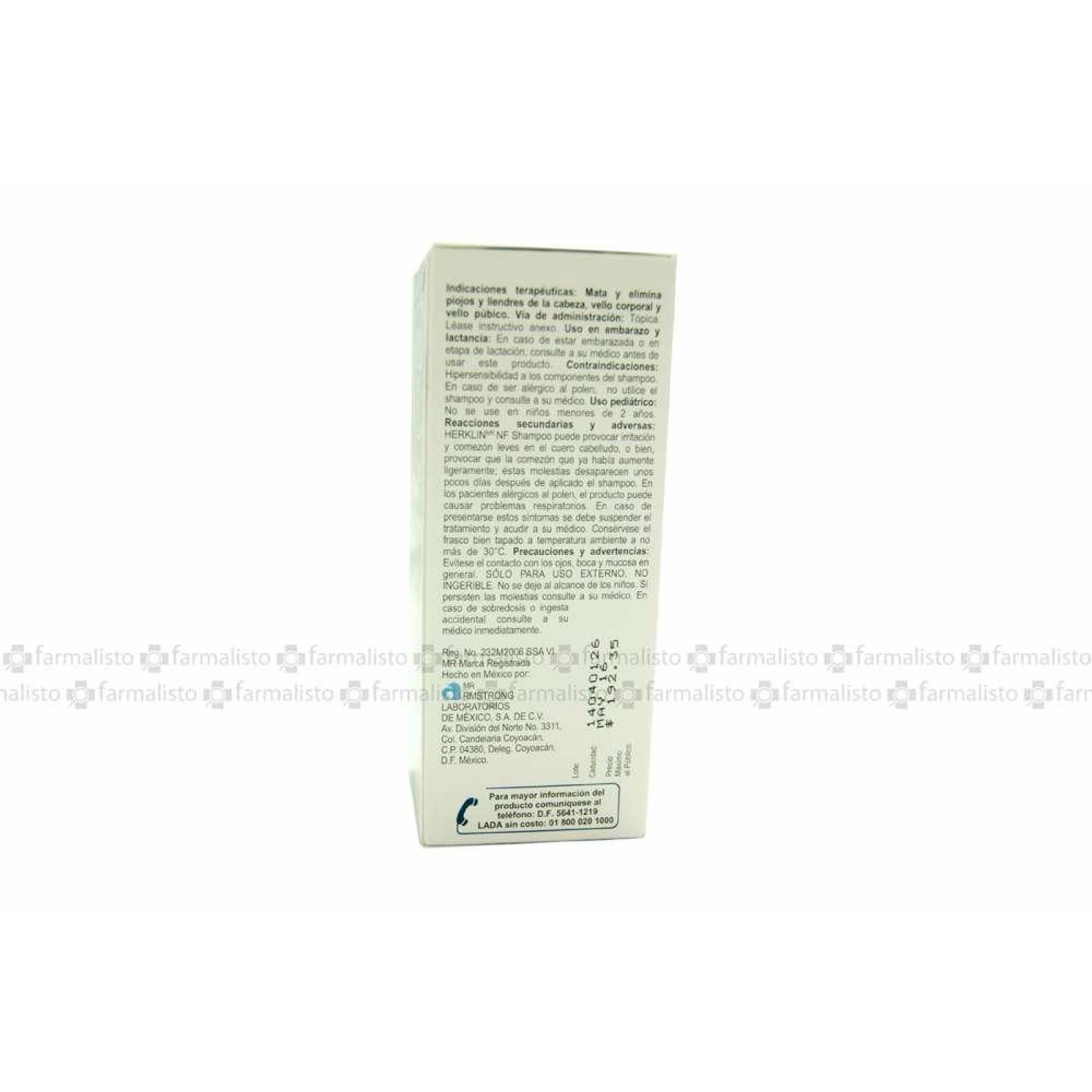 Herklin Shampoo NF Solución 0.2% Caja Con Frasco Con 120mL 