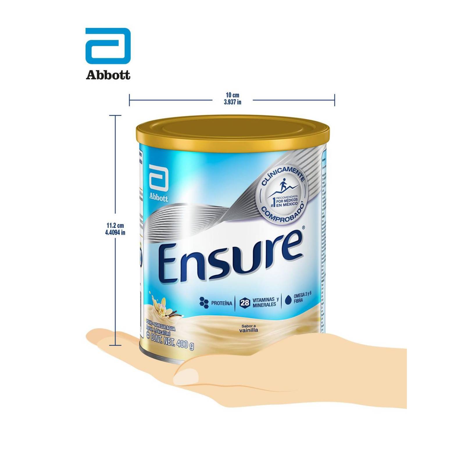 FRM-Ensure Polvo Lata Con 400g Sabor A Vainilla 