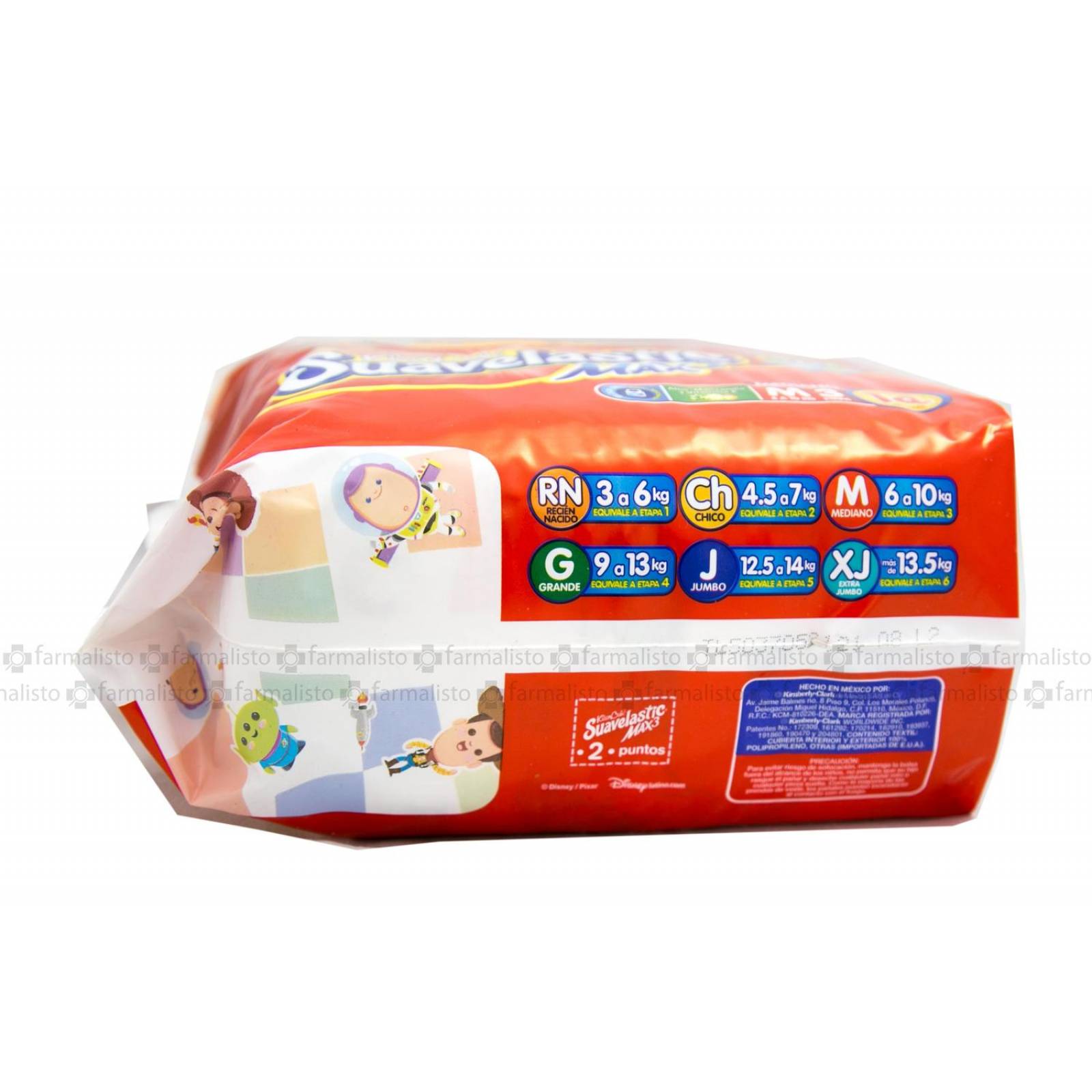 Kleen Bebé Suavelastic Max 3 Mediano 6-10 Kg Empaque Con 14 