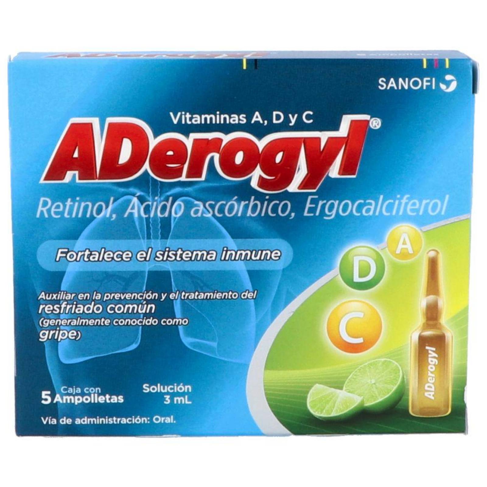 Aderogyl 15 Solucion 3 Ml 5 Ampolletas 
