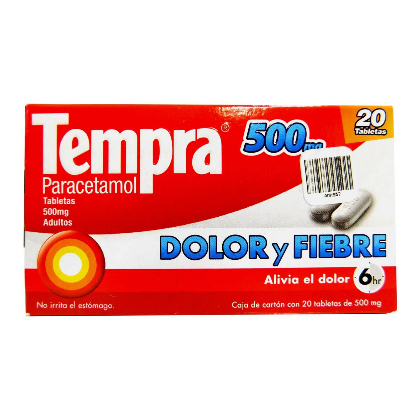 Tempra 500 mg Caja Con 20 Tabletas 