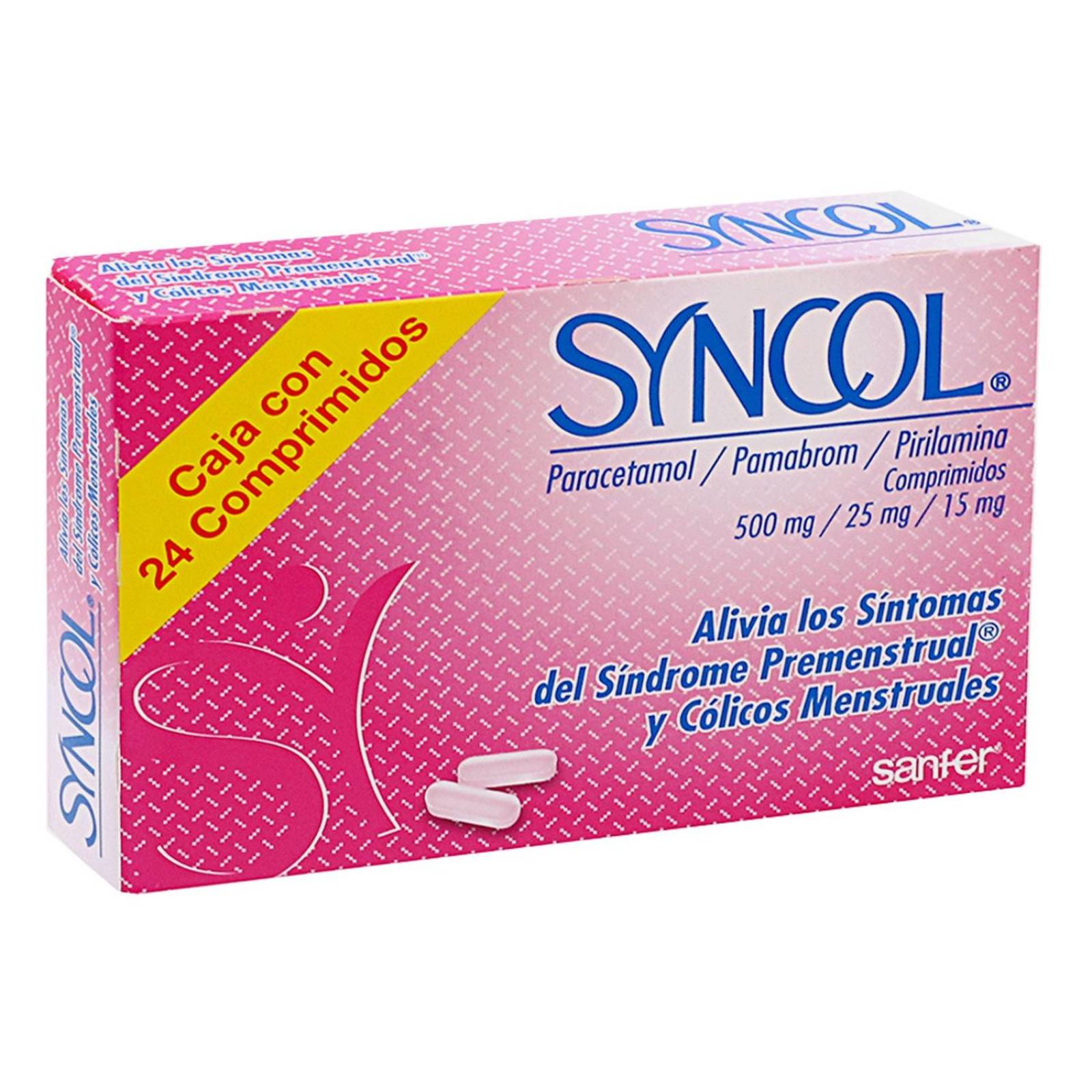 Syncol 500 mg /25 mg /15 mg Caja Con 24 Comprimidos 