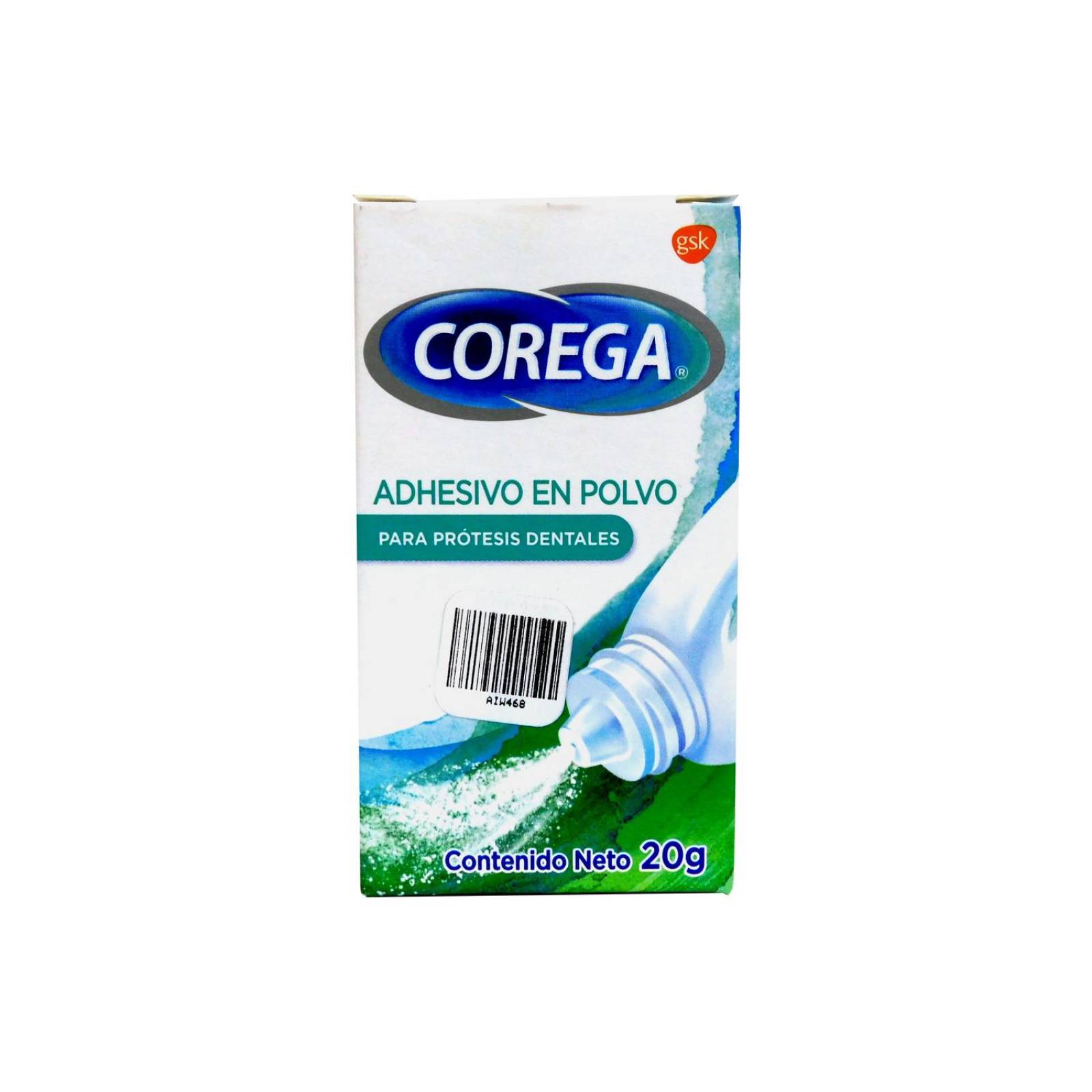 Super Corega 20 g Caja Con Adhesivo En Polvo Para Prótesis Dentales 