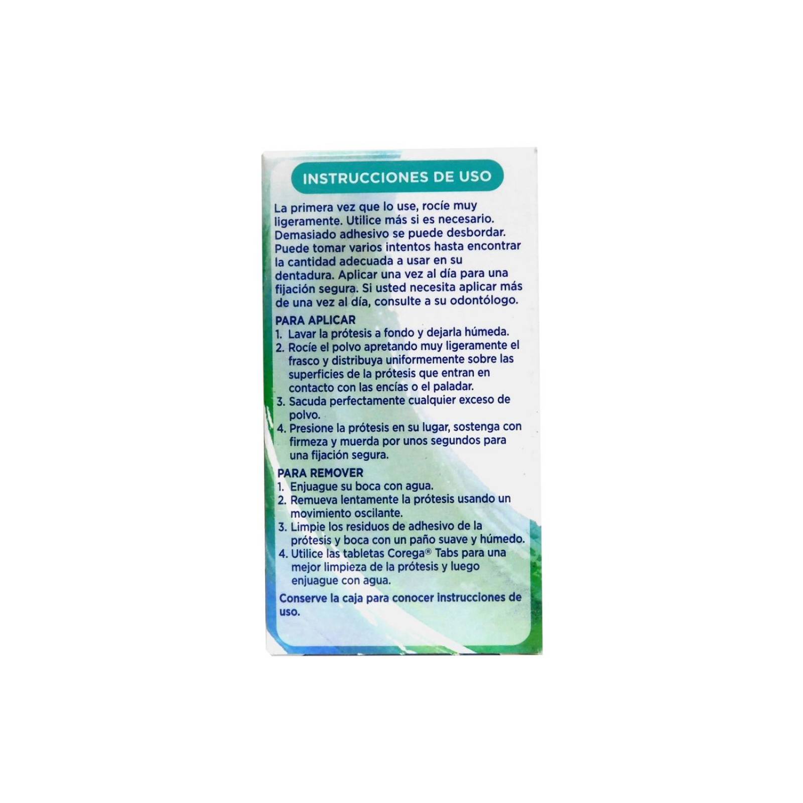 Super Corega 20 g Caja Con Adhesivo En Polvo Para Prótesis Dentales 