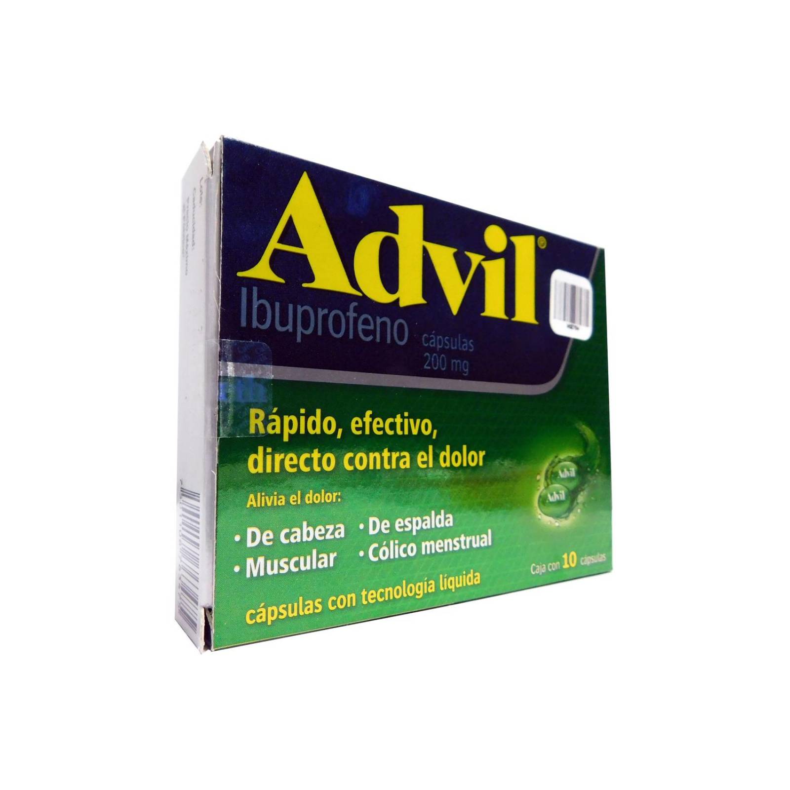 Advil 200 mg Cája Con 10 Cápsulas 