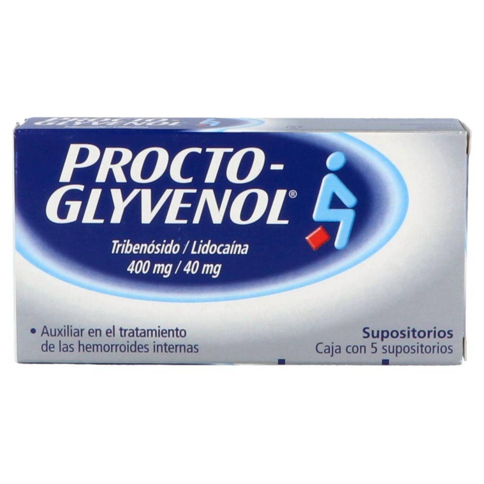 Procto Glyvenol 400 mg Caja Con 5 Supositorios 