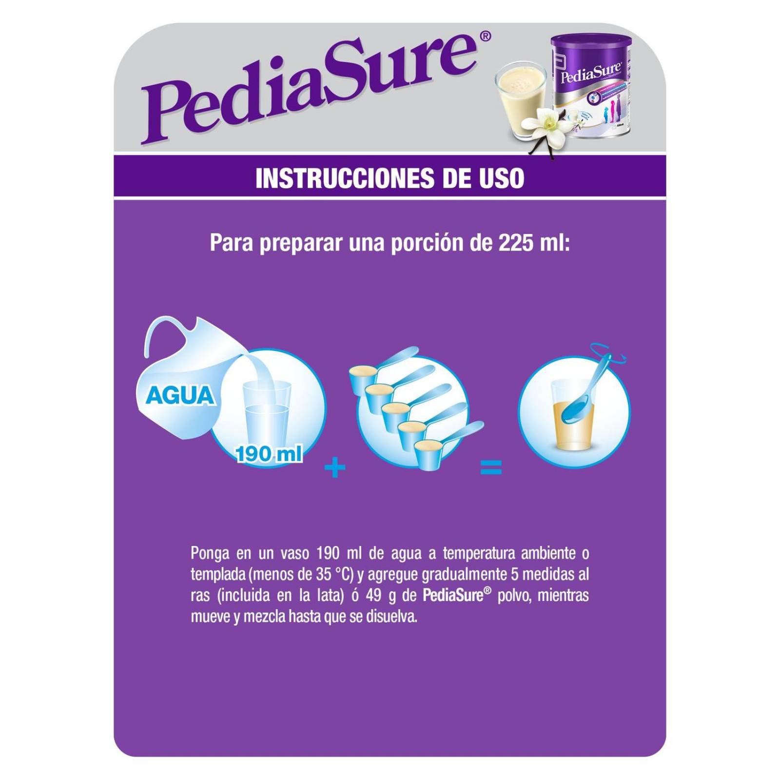 FRM-Pediasure Plus Lata Con 400 g Sabor A Vainilla 