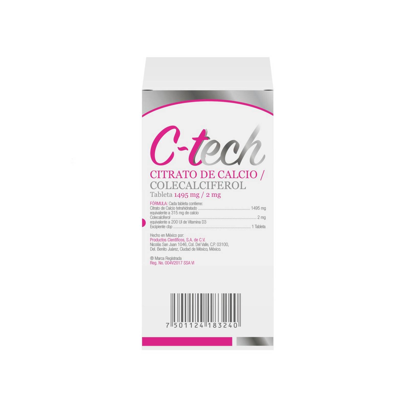 C-Tech 1495 mg / 2 mg Caja Con 60 Tabletas 