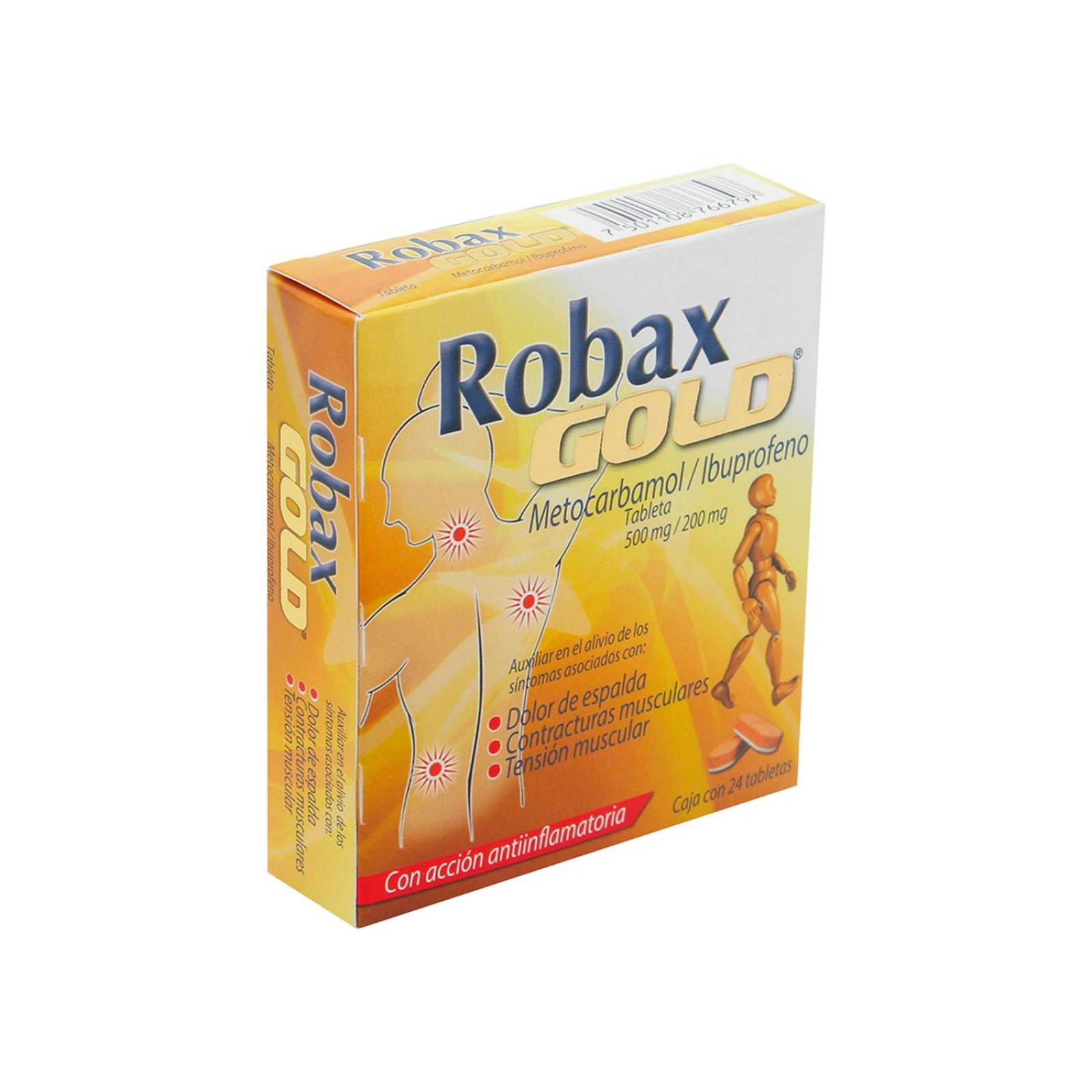 Robax Gold 500 mg / 200 mg Caja Con 24 Tabletas 