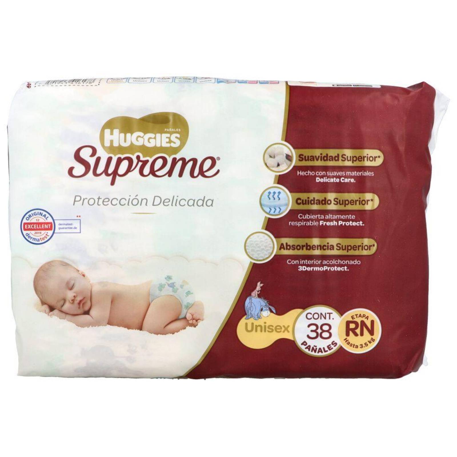 Huggies Supreme Recién Nacido Etapa RN Paquete Con 38 Pañales 