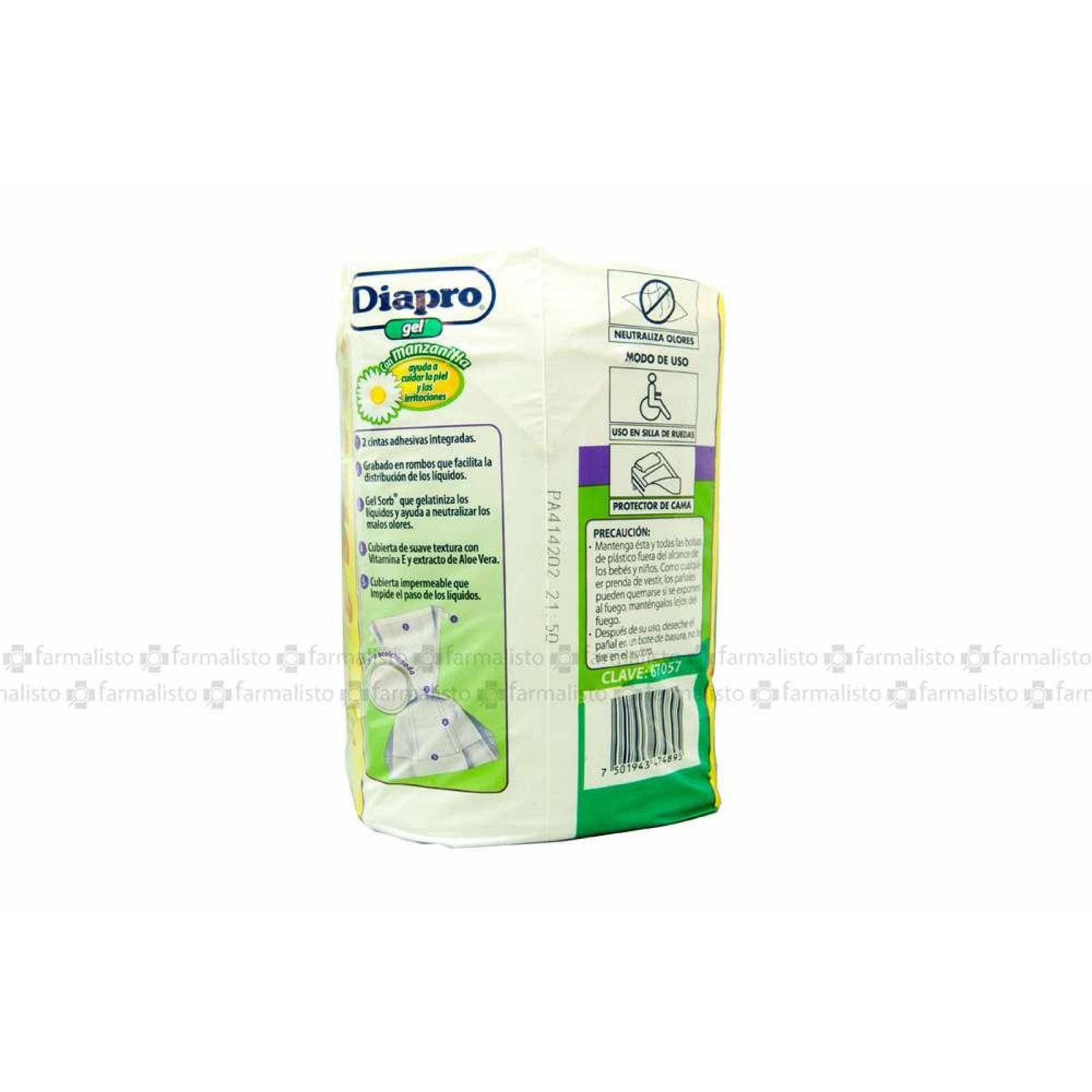 Diapro Gel Pañales Para Adulto Unitalla Empaque Con 10 Pañales 