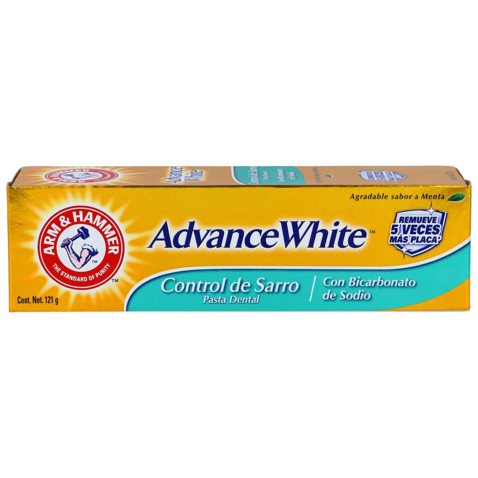 Advance White Pasta Dental Control Sarro Sabor Menta Caja Con Tubo Con 121 g 