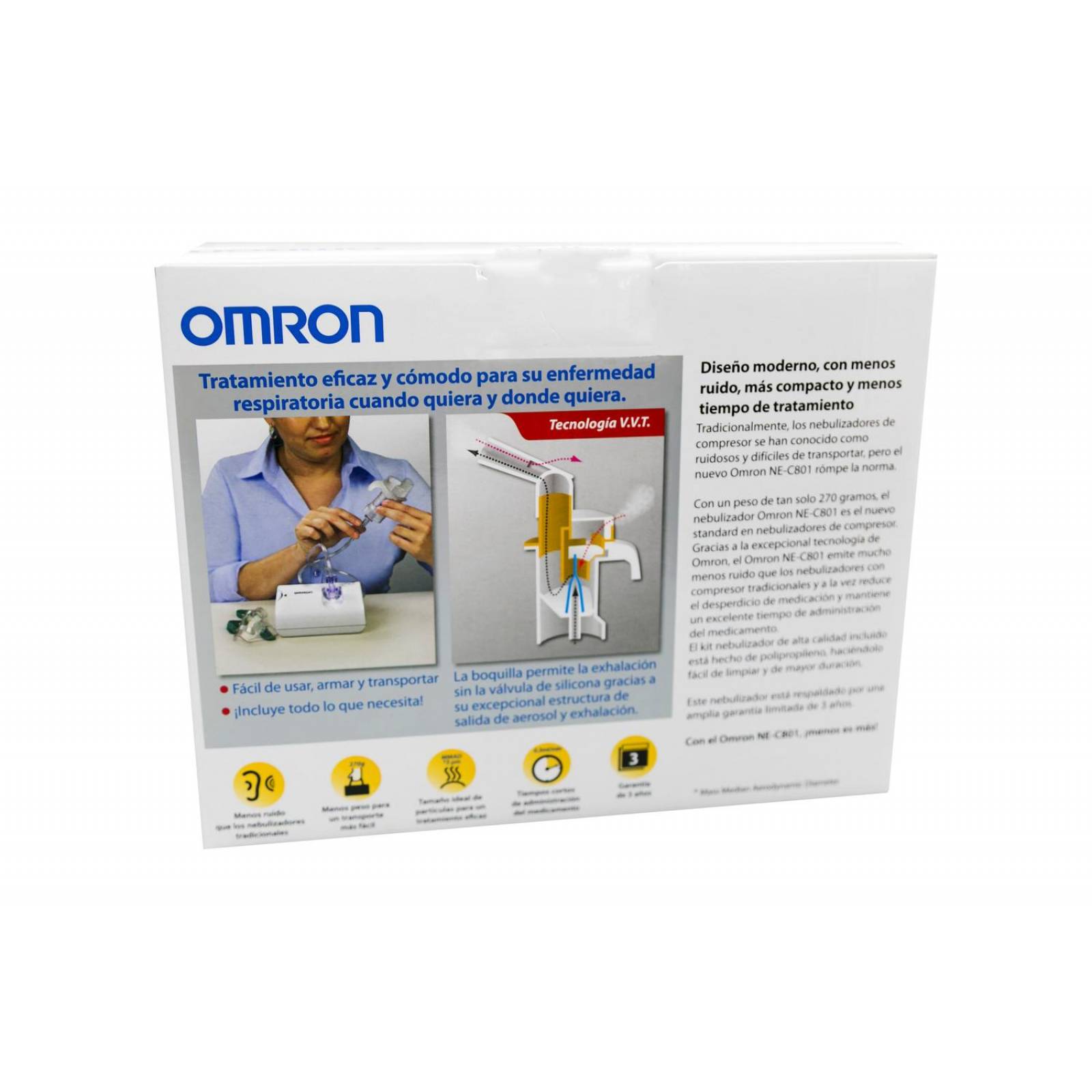 Omron Nebulizador De Compresor Caja Con Kit 