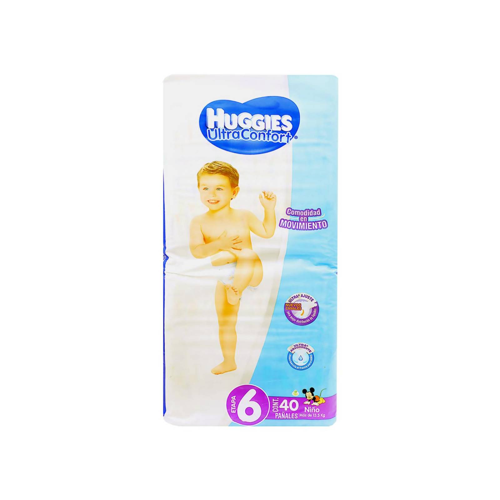 Huggies Ultra Confort Etapa 6 Niño Paquete Con 40 Piezas 