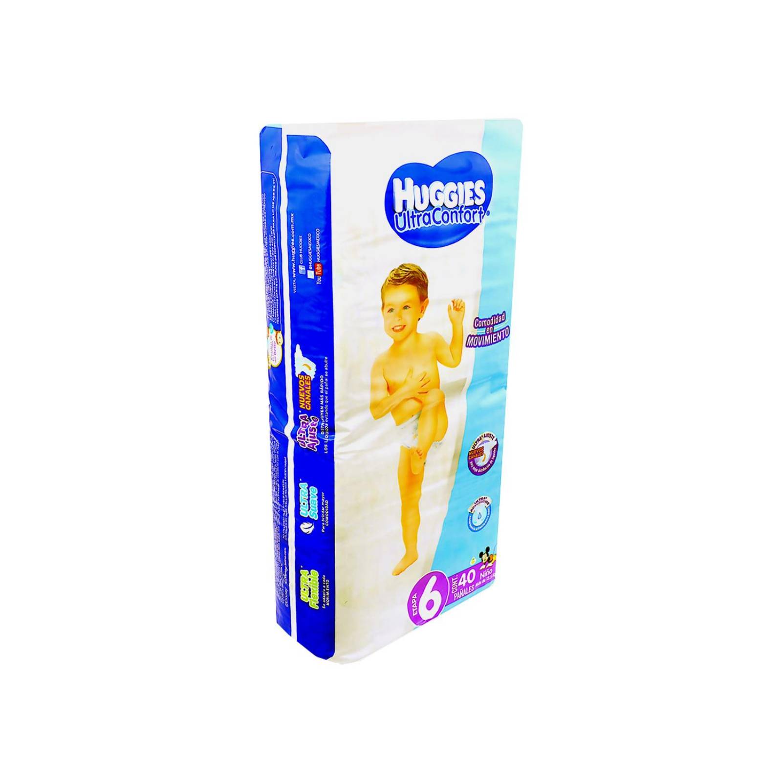 Huggies Ultra Confort Etapa 6 Niño Paquete Con 40 Piezas 