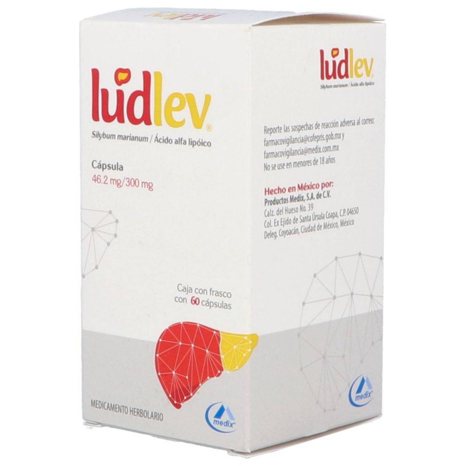 Ludlev 140 mg /300 mg Caja Con Frasco Con 60 Cápsulas