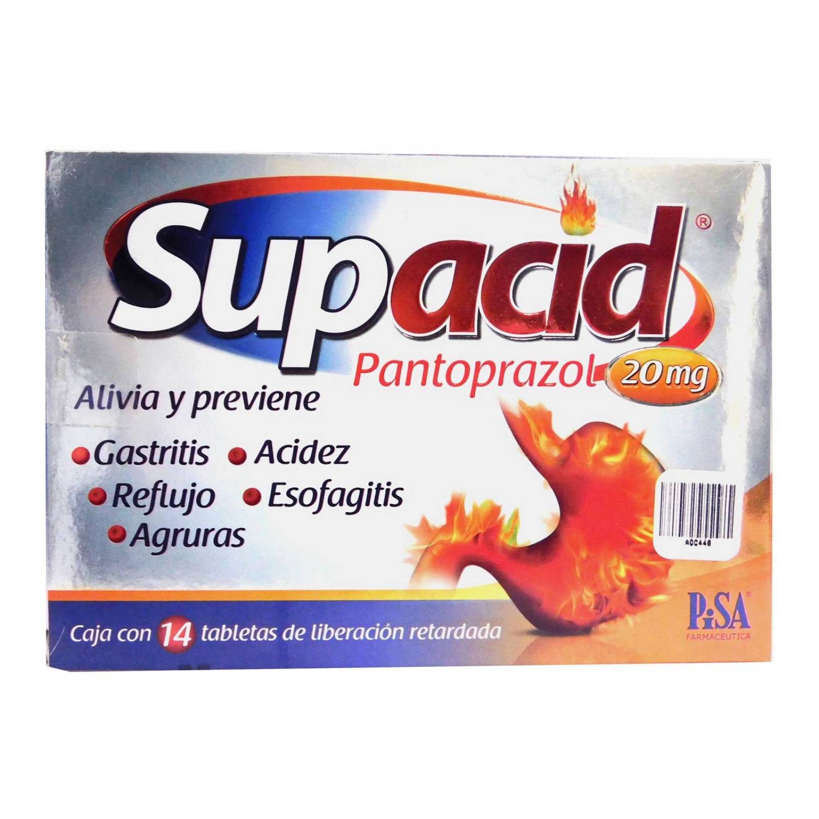 Supacid 20 mg Caja Con 14 Tabletas De Liberación Retardada 