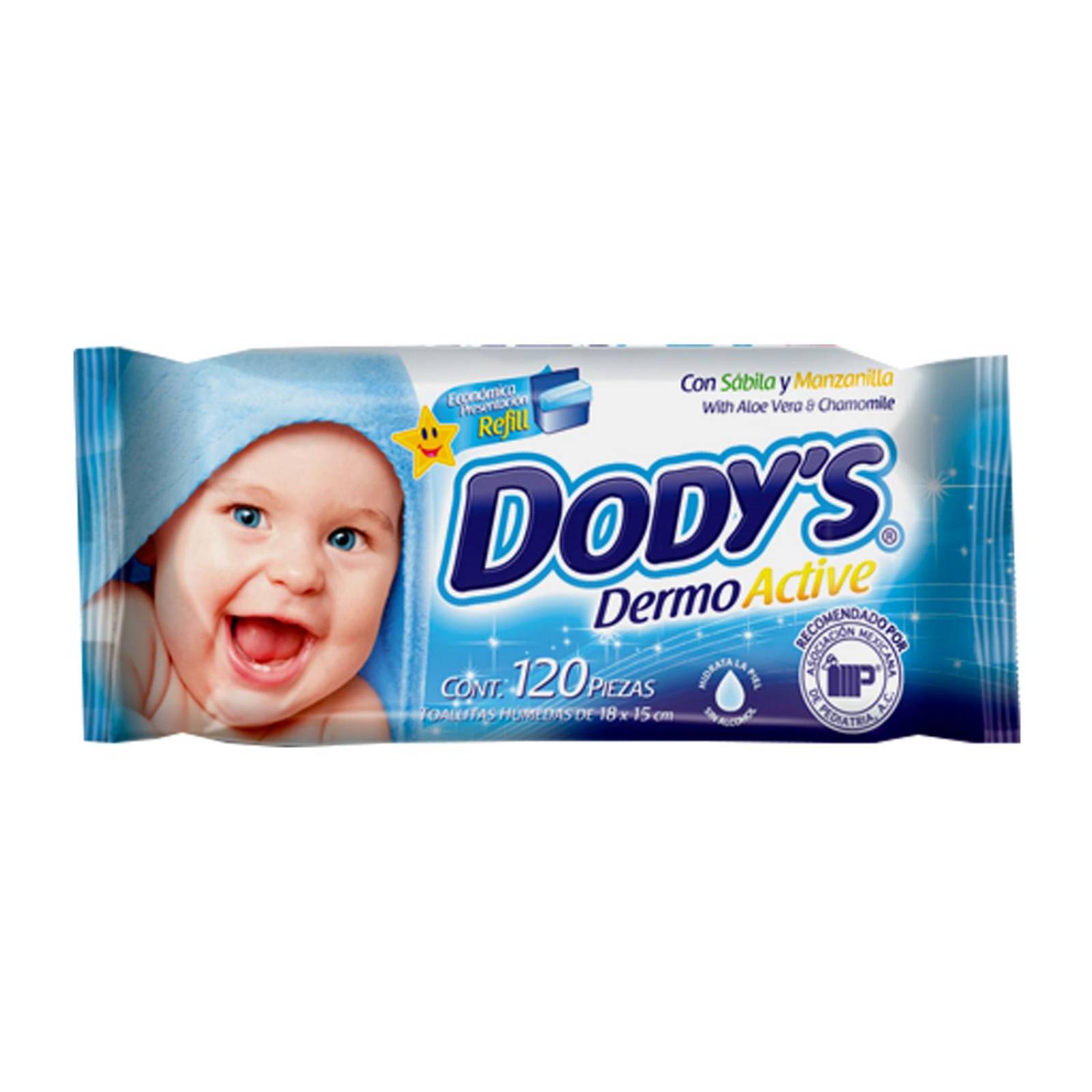 Toallitas Humedas Dodys Baby Con 120 Piezas 
