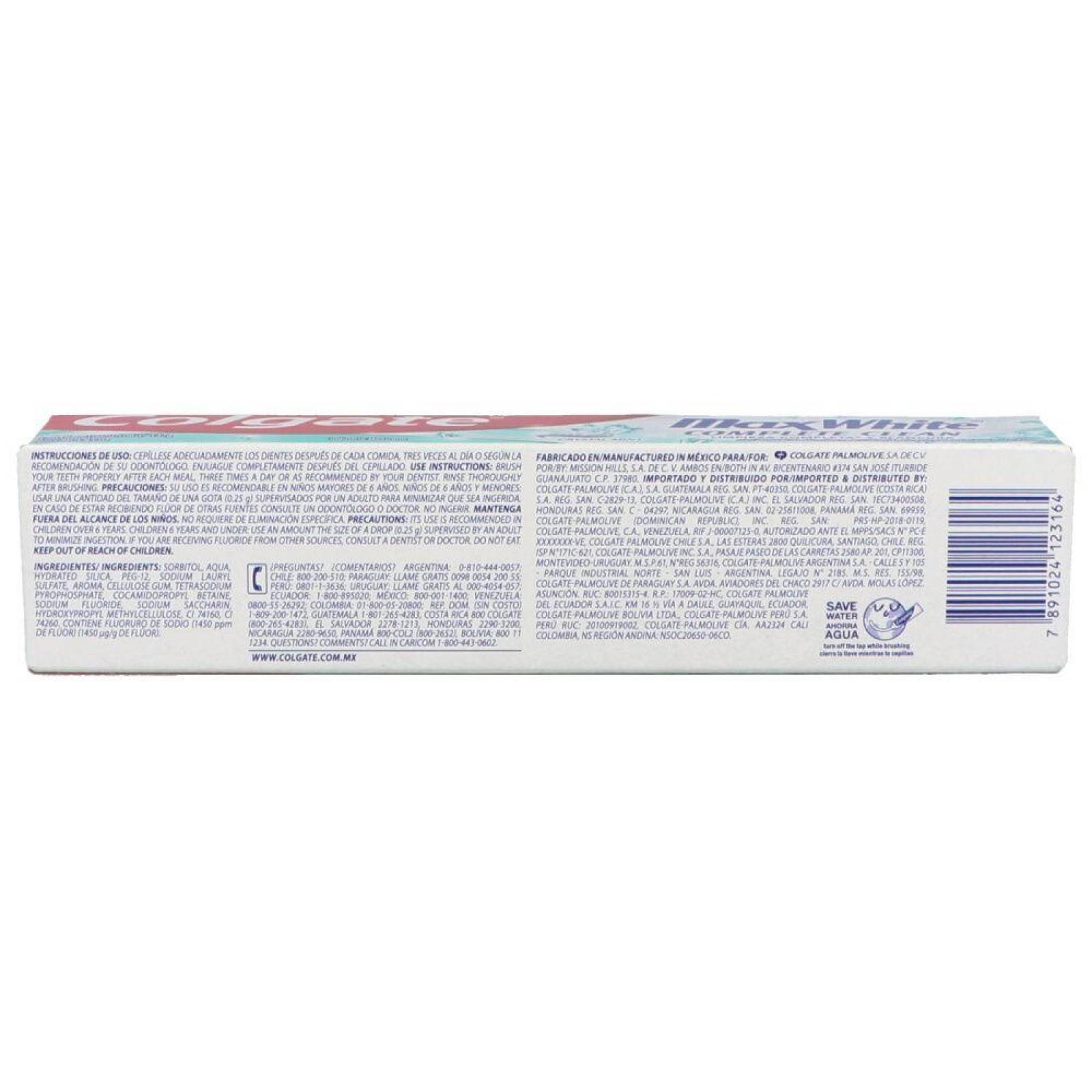 Crema Dental Colgate Max White Caja Con Tubo Con 100 mL 