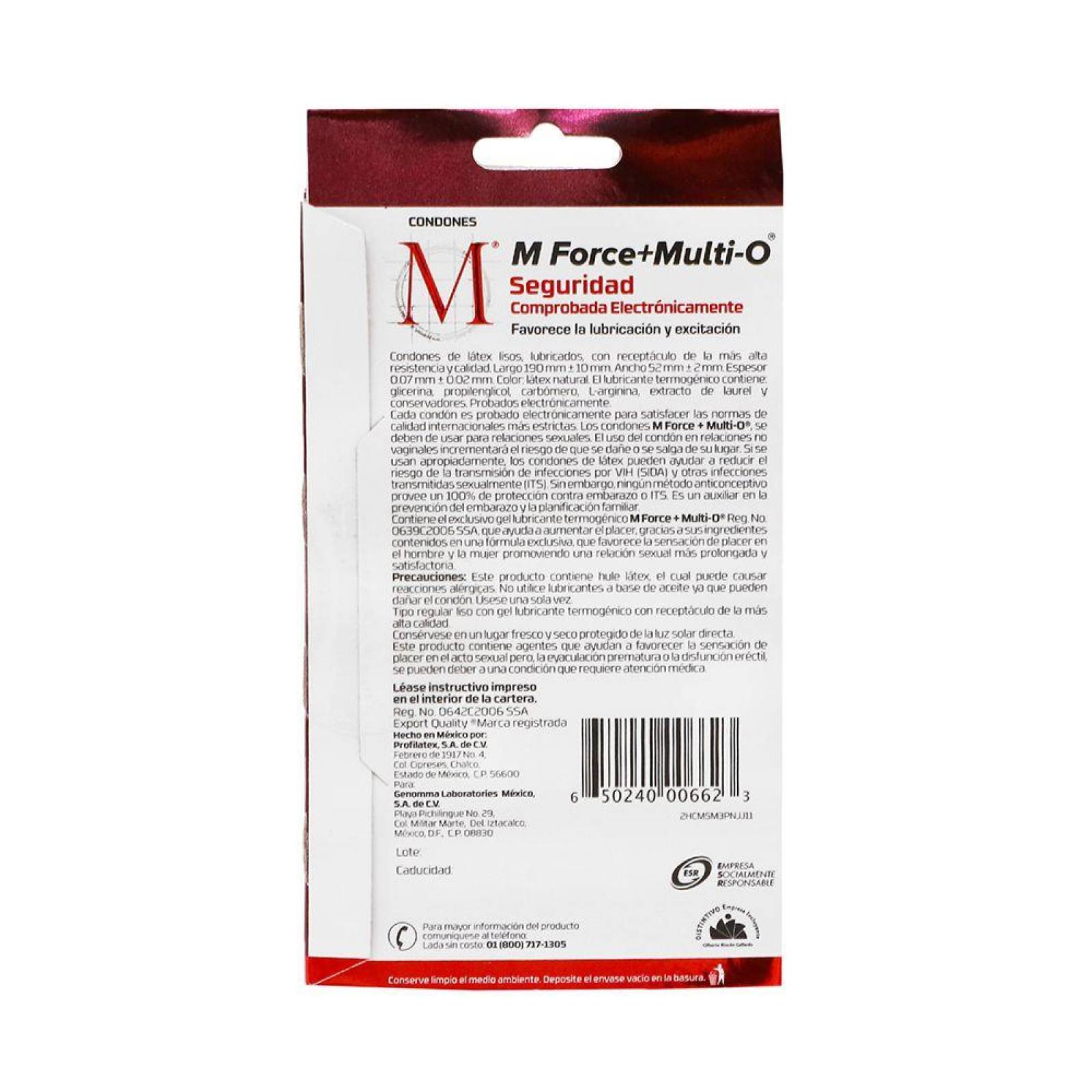M Force + Multi O Caja Con 3 Condones 
