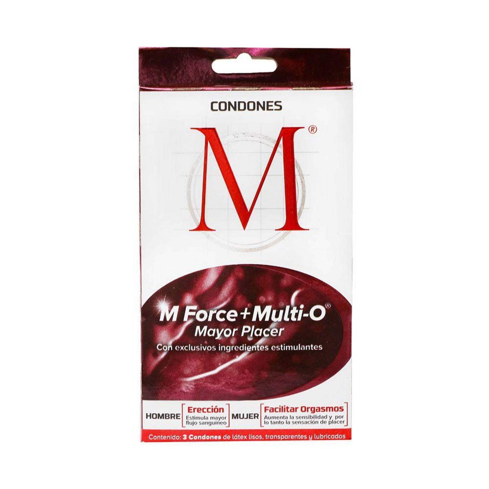 M Force + Multi O Caja Con 3 Condones 