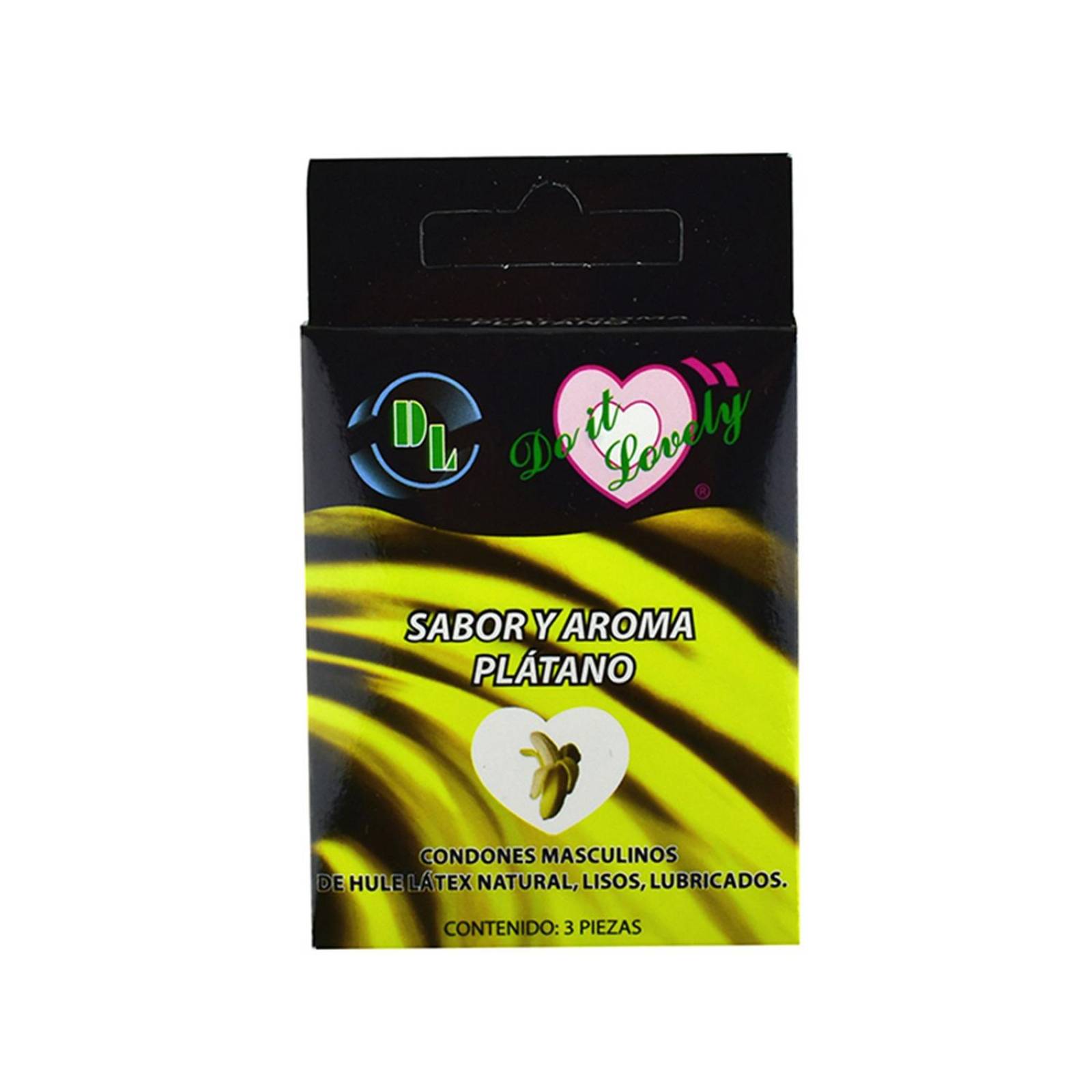 DL Preservativo Aroma Plátano Caja Con 3 Piezas 