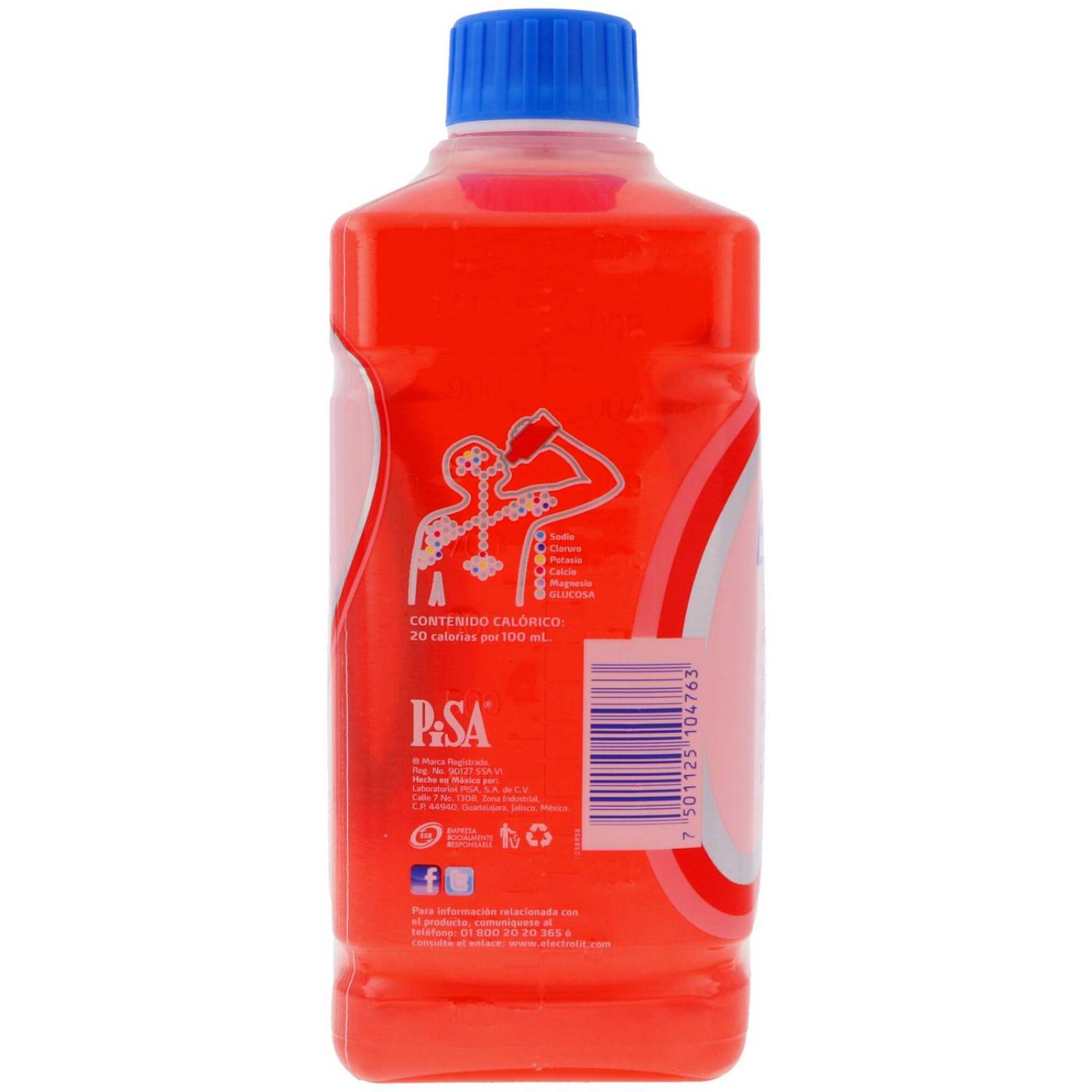 Electrolit Suero Rehidratante Botella Con 1150mL Sabor Fresa 