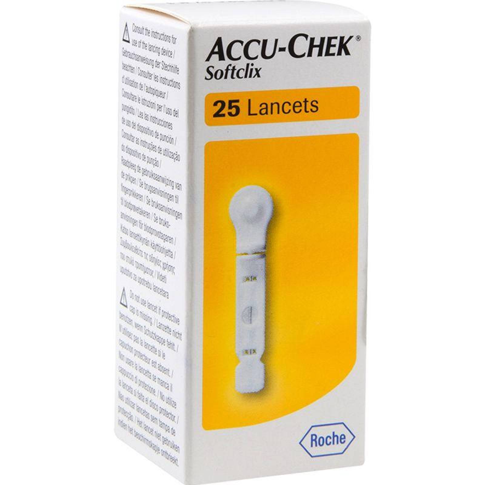 Lancetas Accu Chek Softclix Caja Con 25 Lancetas 