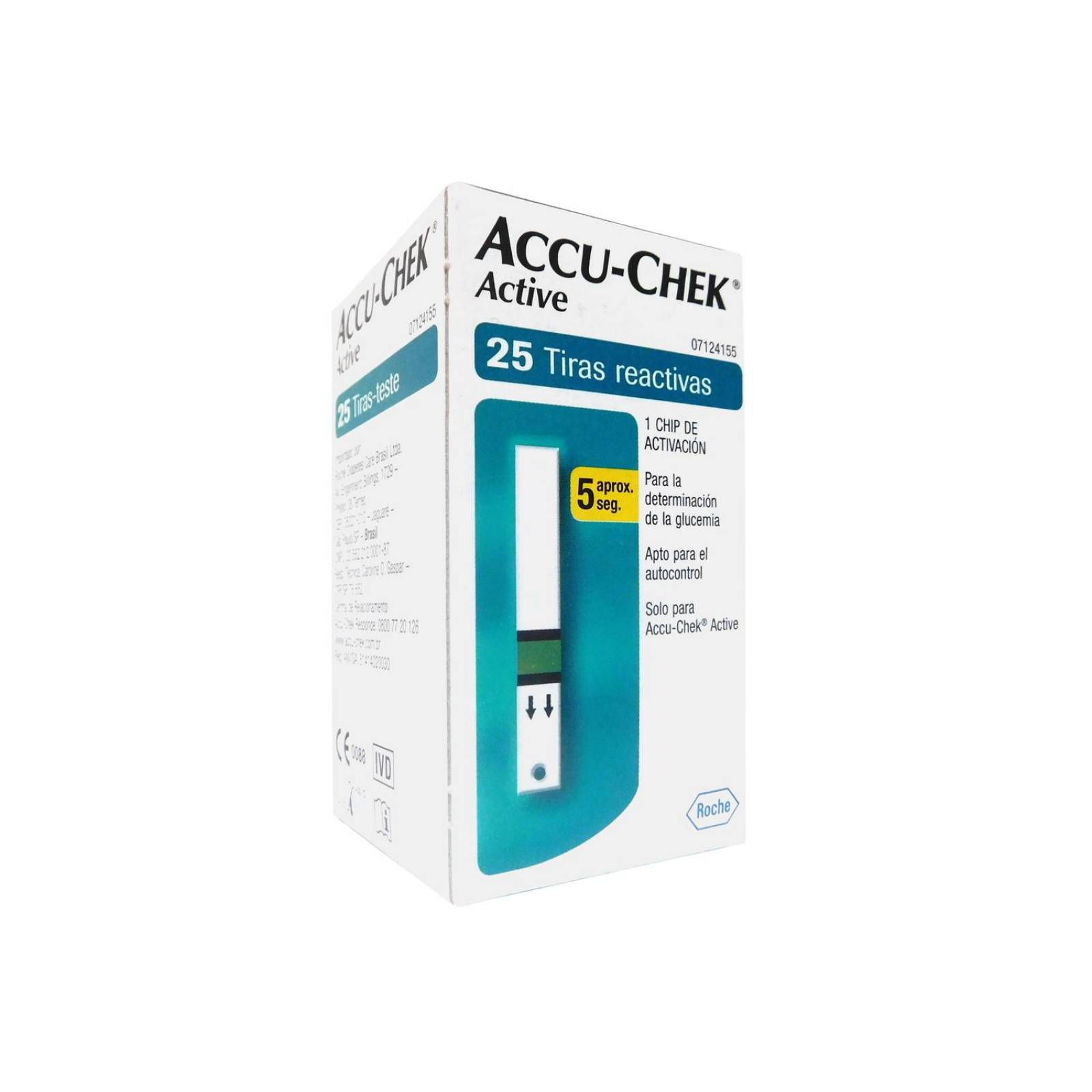 Tiras Reactivas Accu Chek Active Con 25 Piezas 