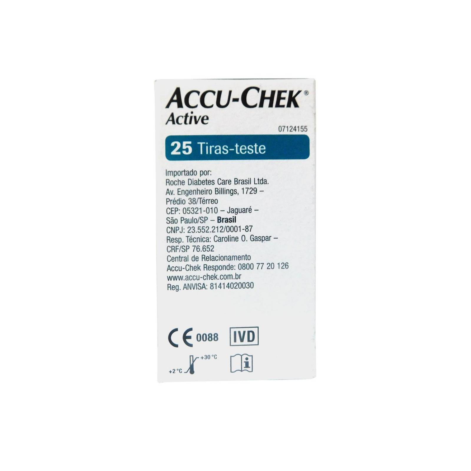 Tiras Reactivas Accu Chek Active Con 25 Piezas 